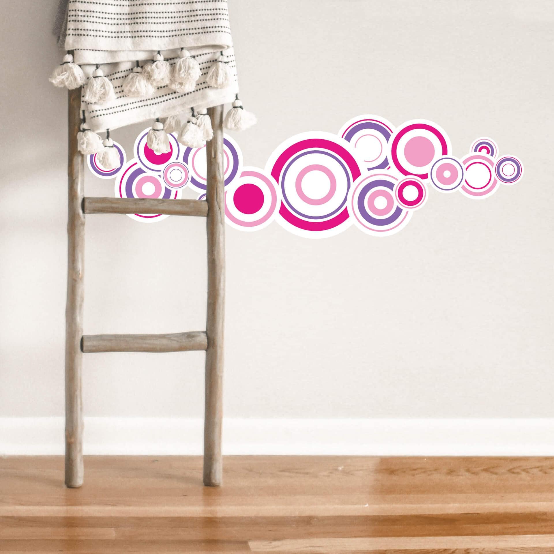 Wallsticker - Retro Bobler Pink
