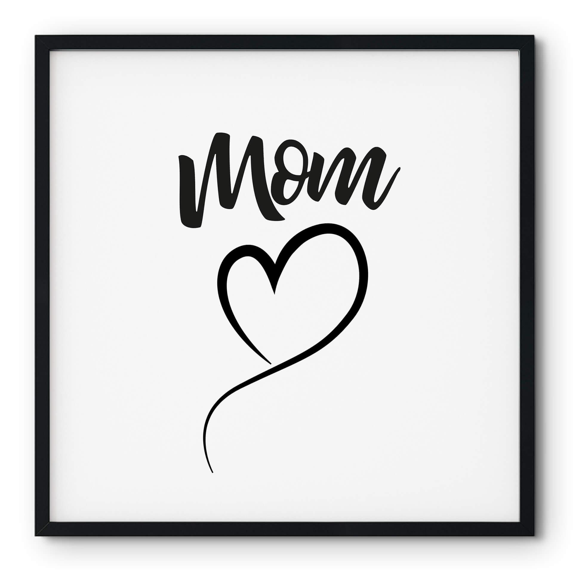 Póster Mamá Corazón - Cuadrado