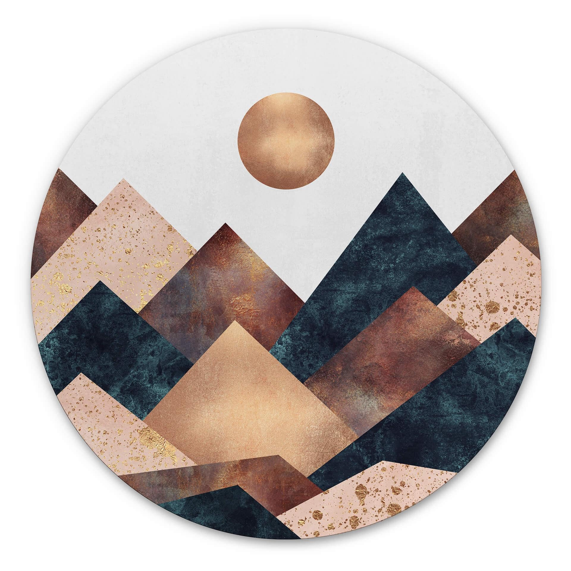 Tableau sur alu-Dibond Fredriksson - Automne en montagne - Rond