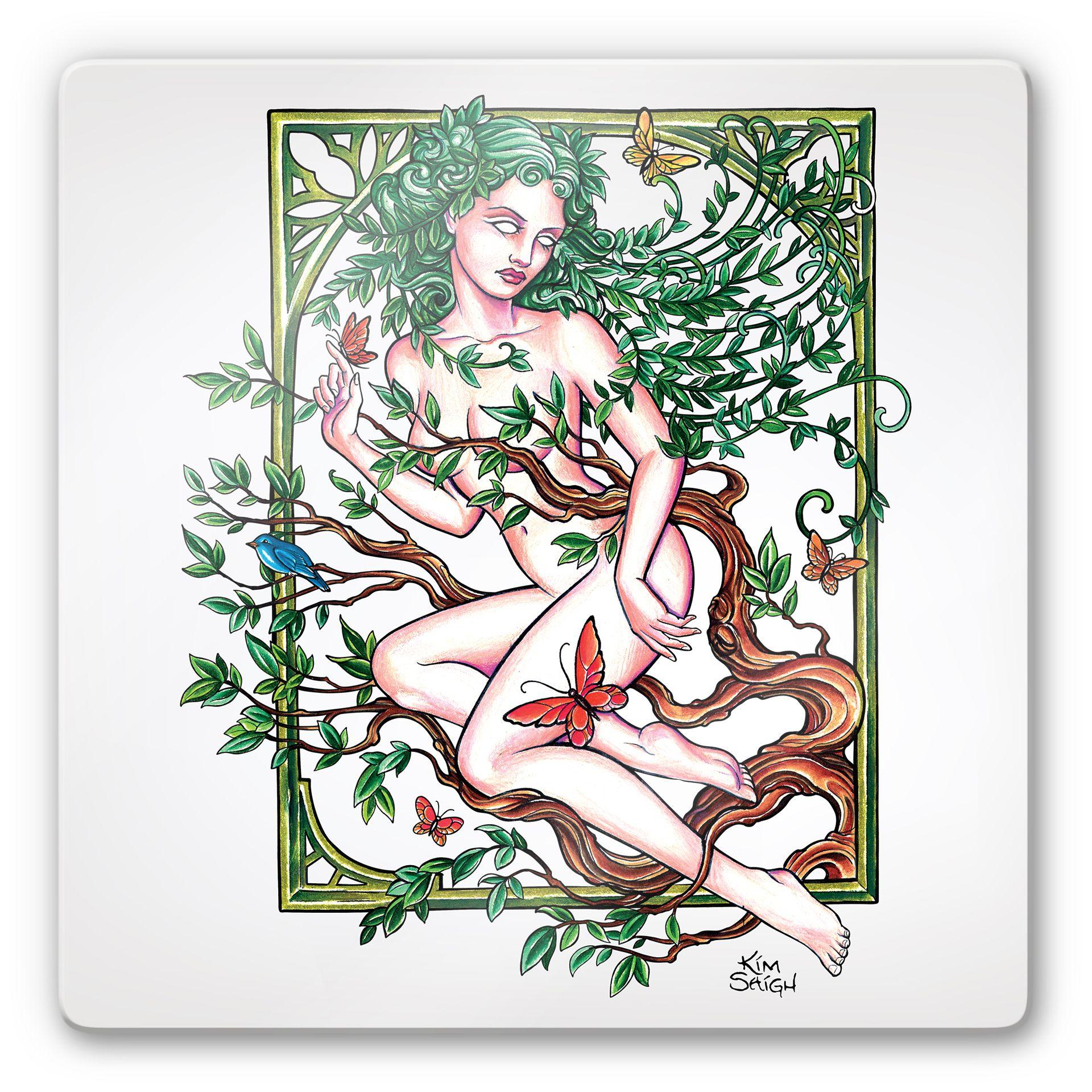 Tableau en verre - LA Ink - Elfe des bois 