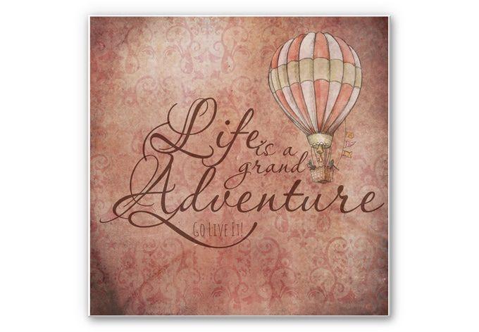 Tableau Forex - Life is a grand adventure - carré