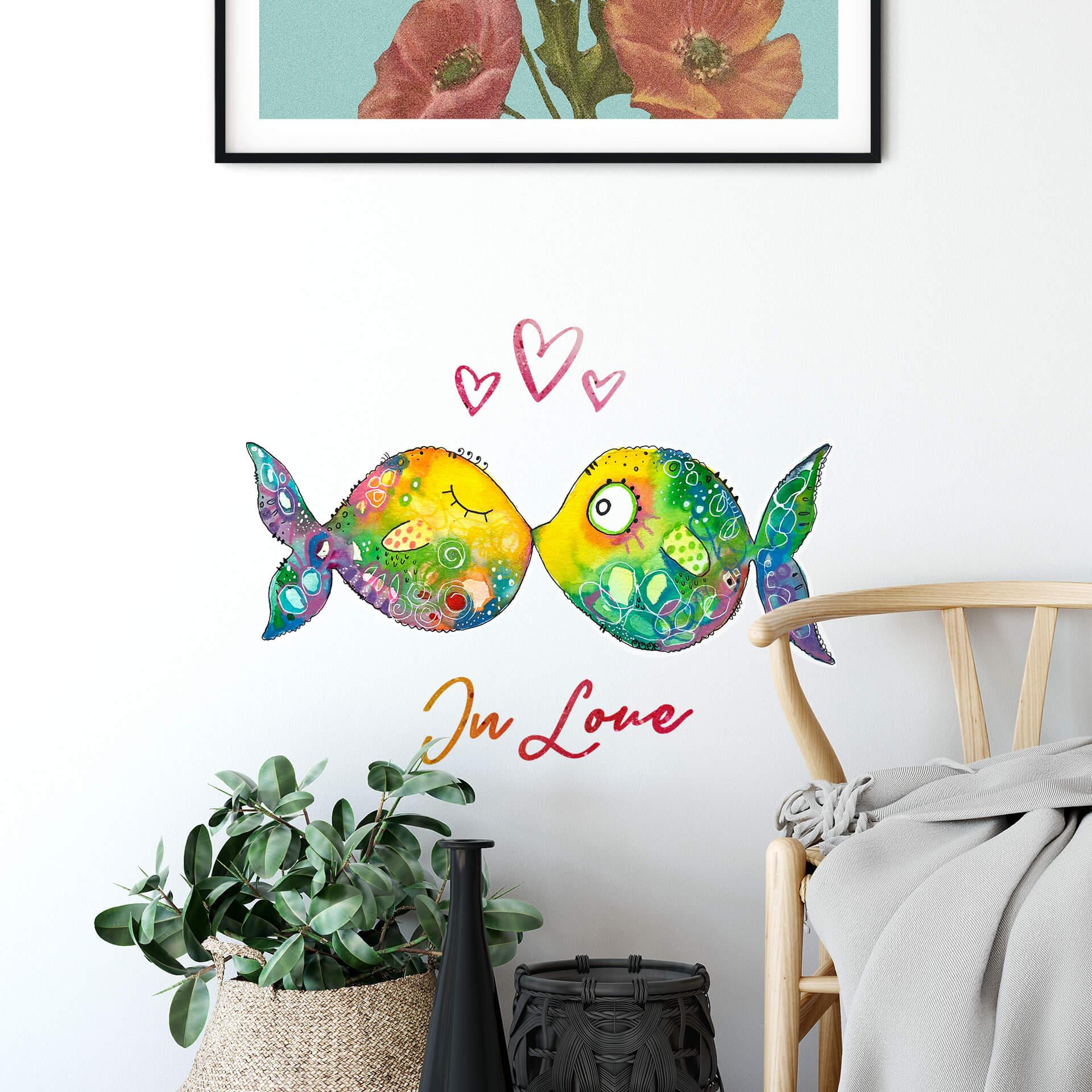 Sticker mural Hagenmeyer - Poissons amoureux