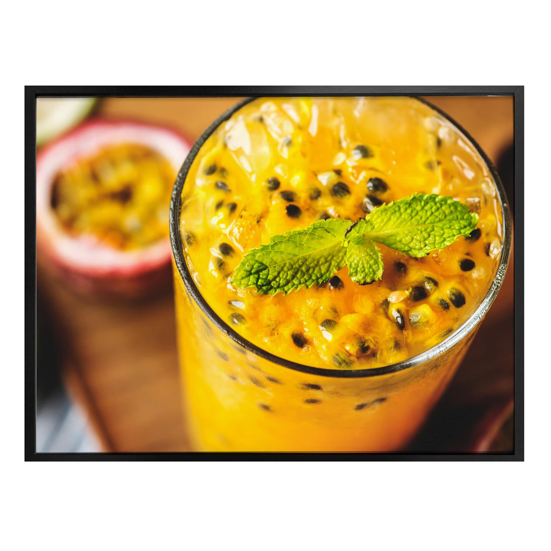 Póster de fruta de la pasión fresca