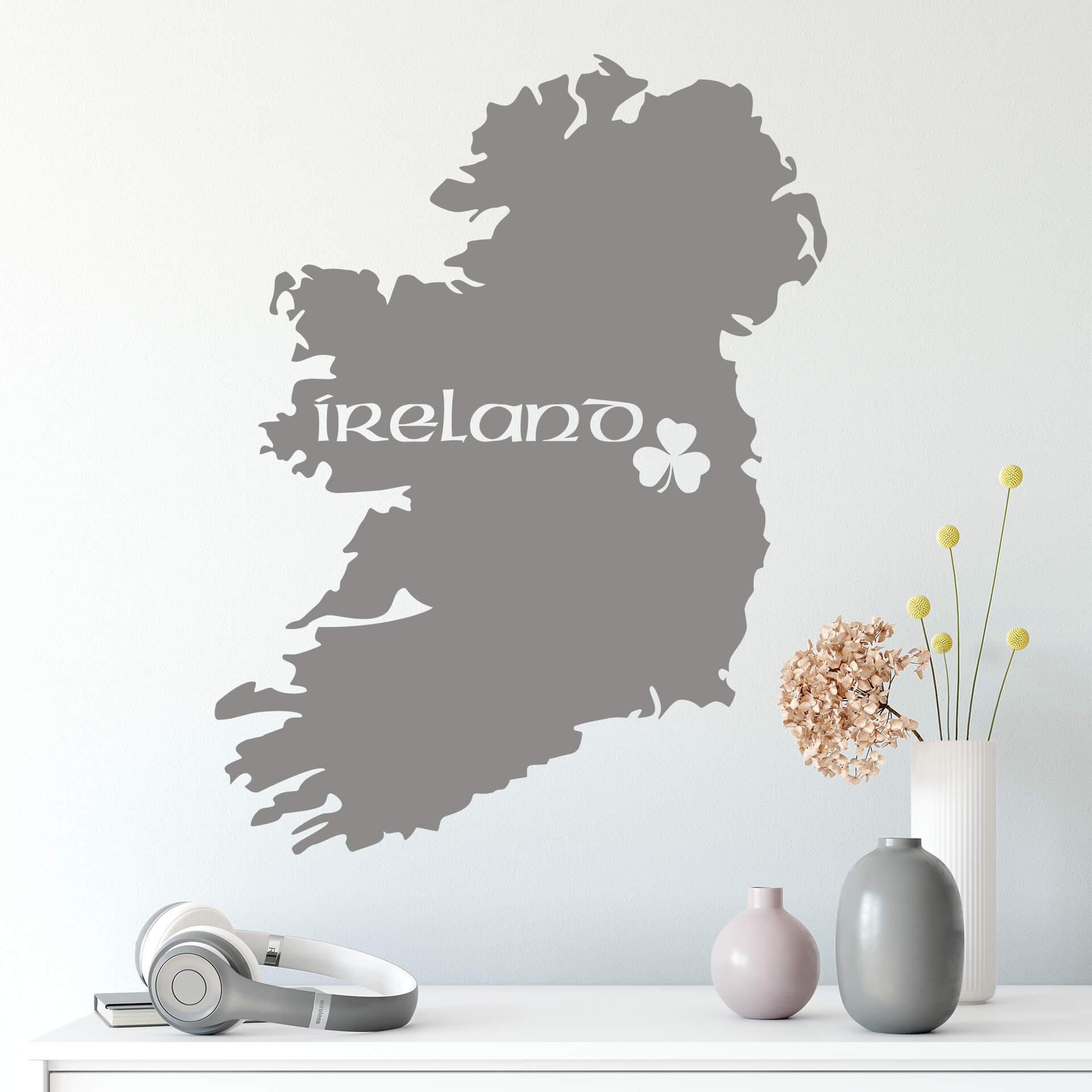 Irsk kort wallsticker