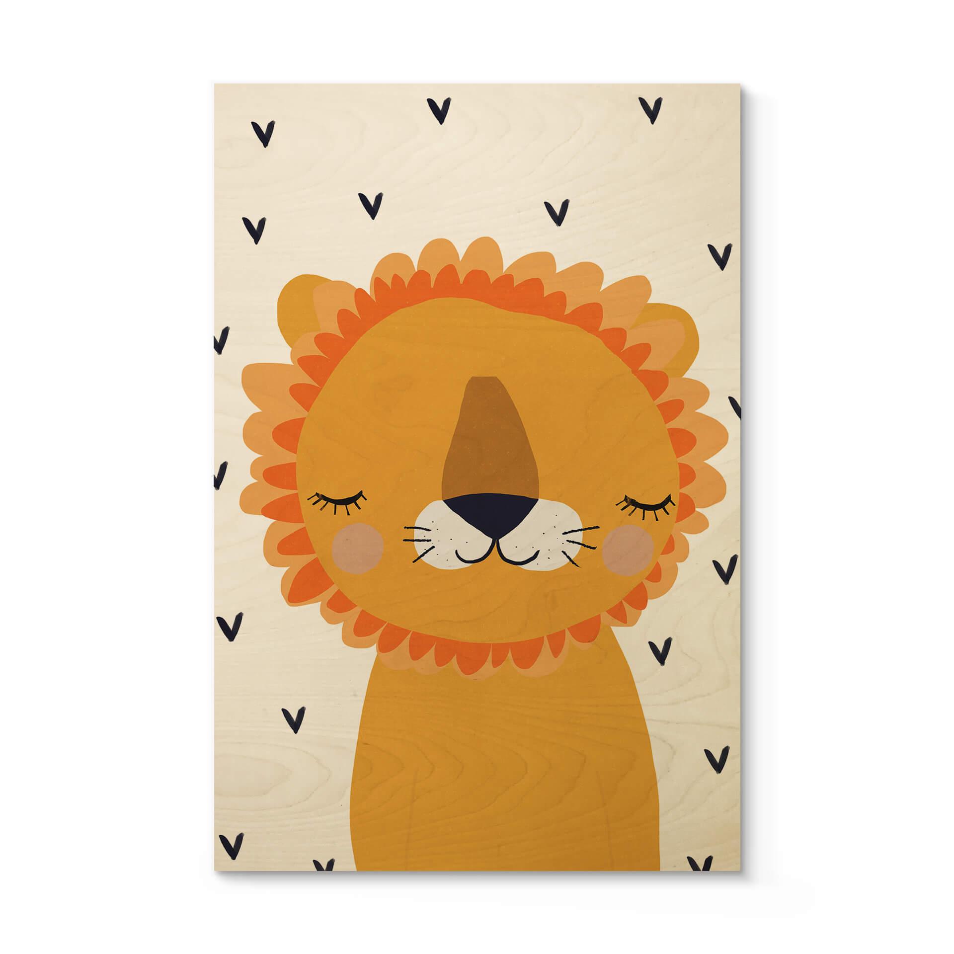 Træplakat Treechild - Little Lion