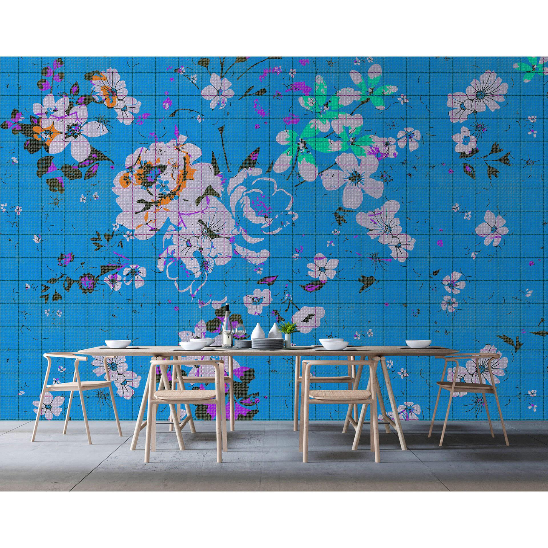 Livingwalls Fototapet Walls by Patel 2 flower plaid 3
