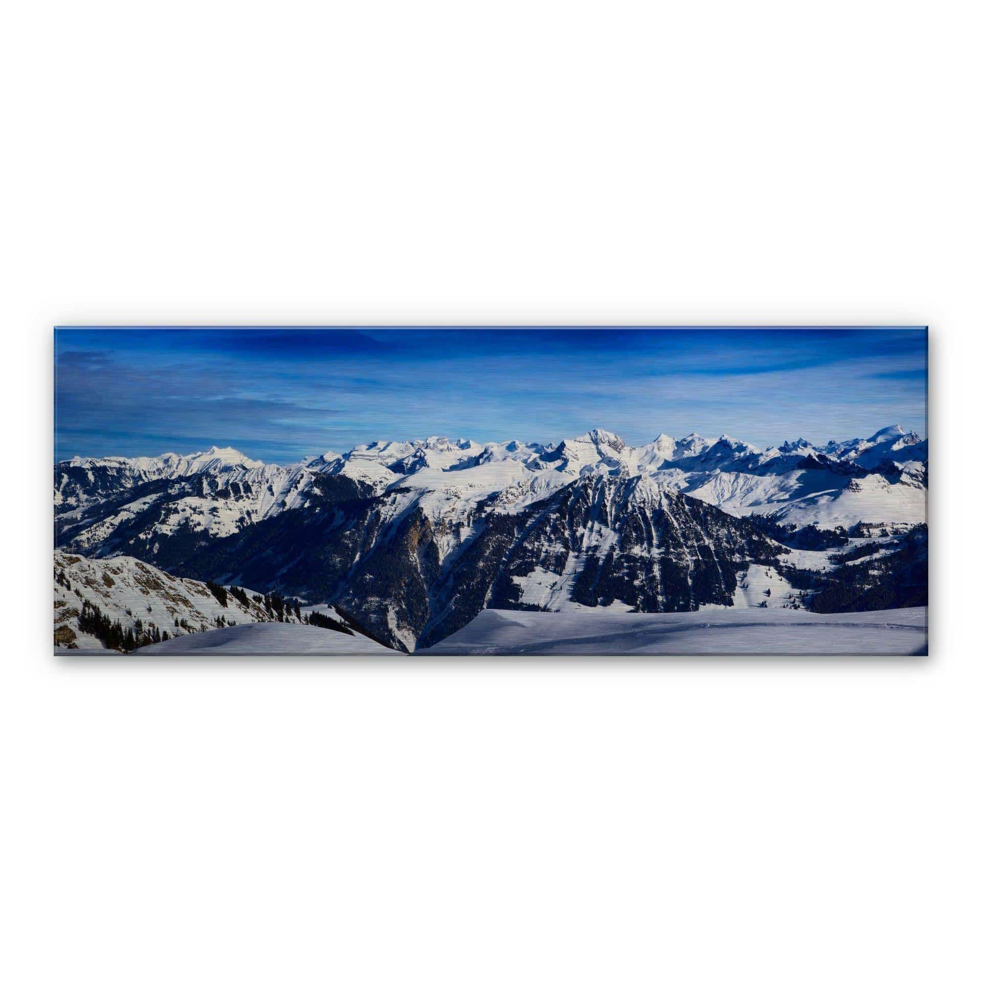 Tableau en alu-Dibond Panorama des Alpes