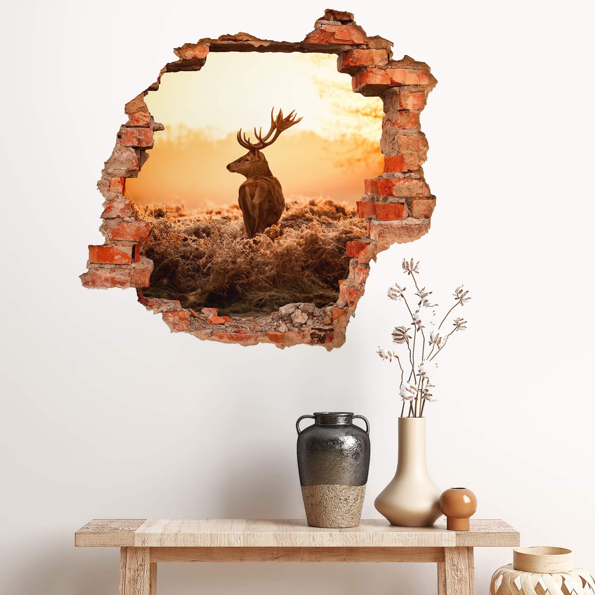 3D Wallsticker majestætisk kronhjort