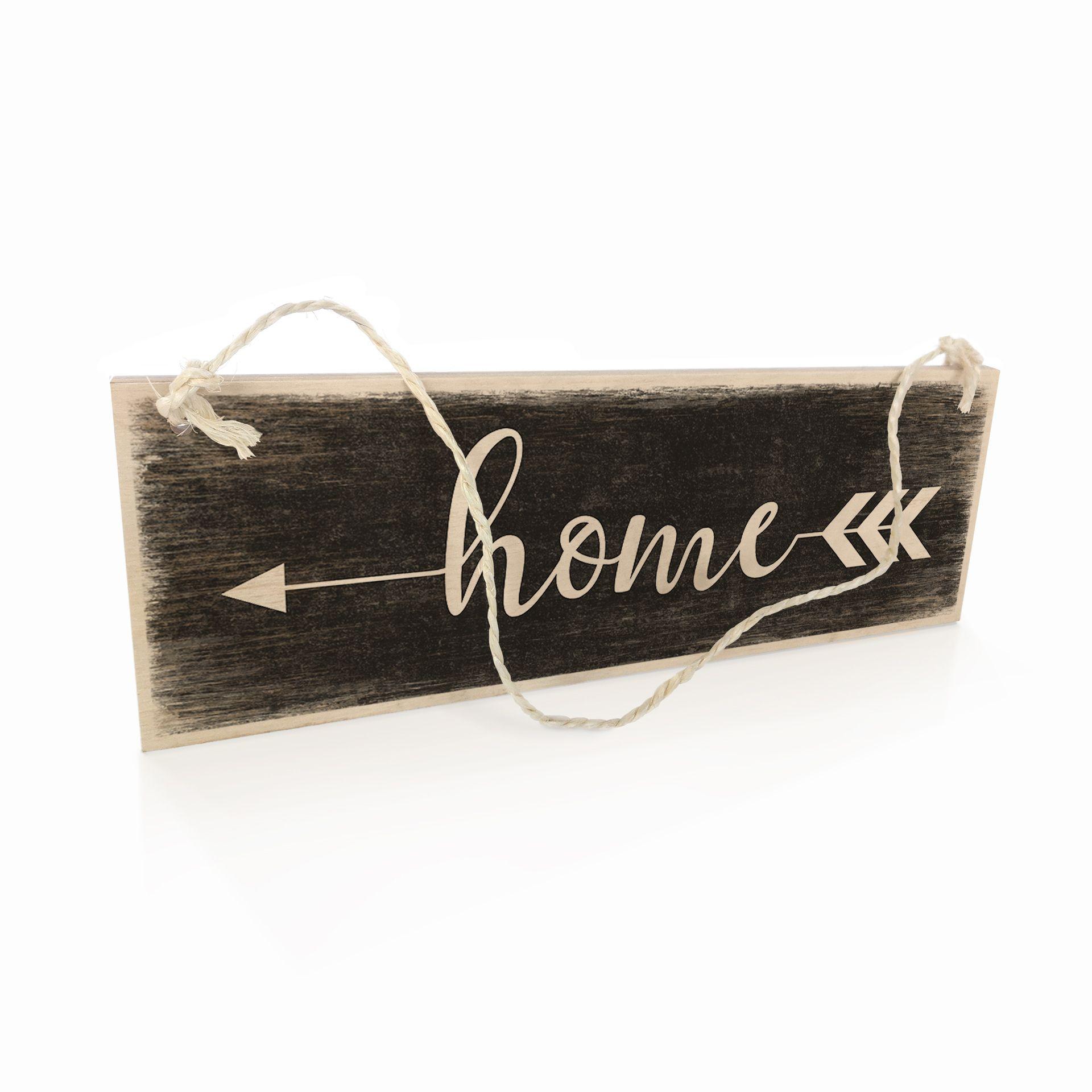 Houten Bordje - Home
