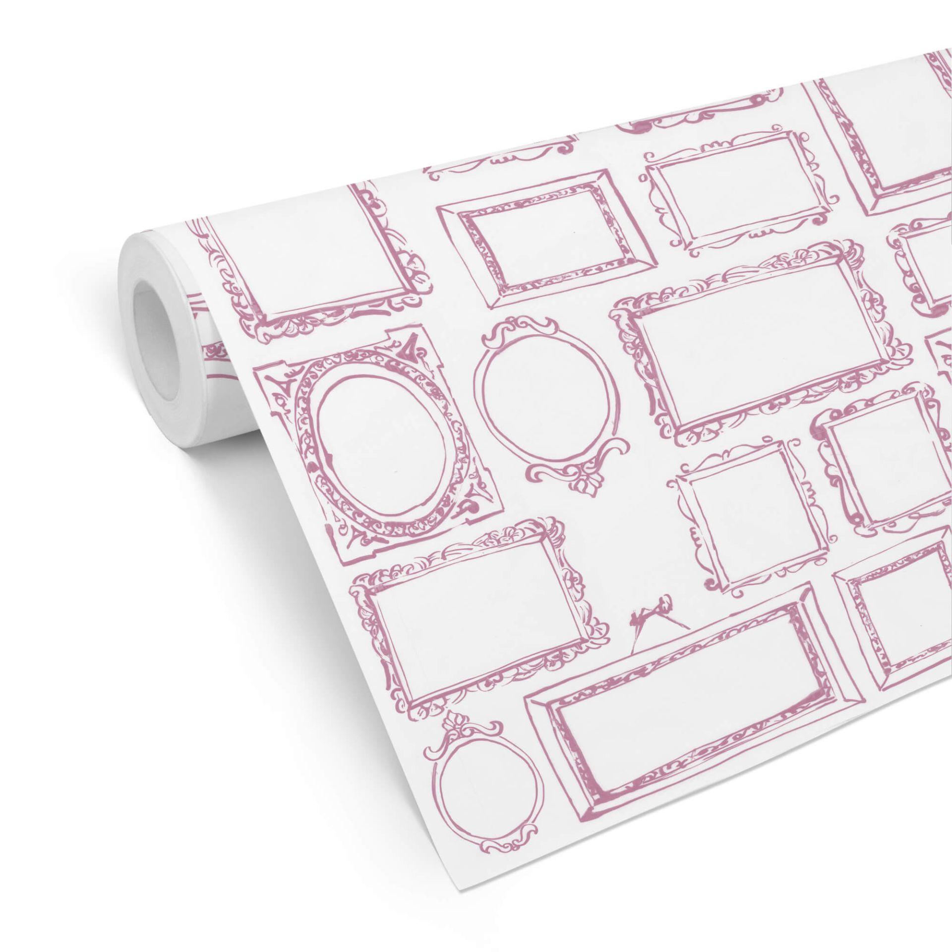 Tapet med mønster - Frame Your Life - pink
