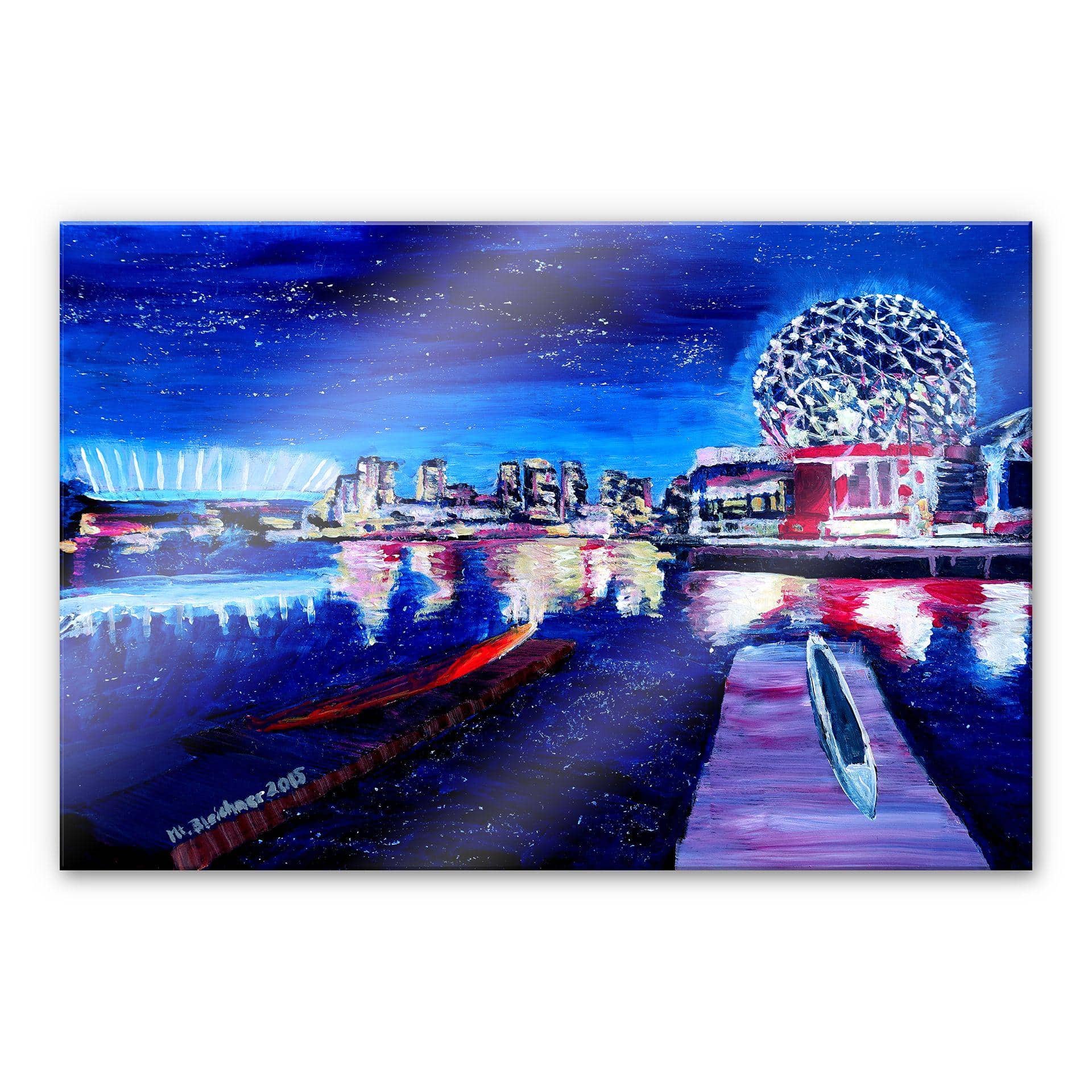 Akrylbillede Bleichner - Vancouver by night