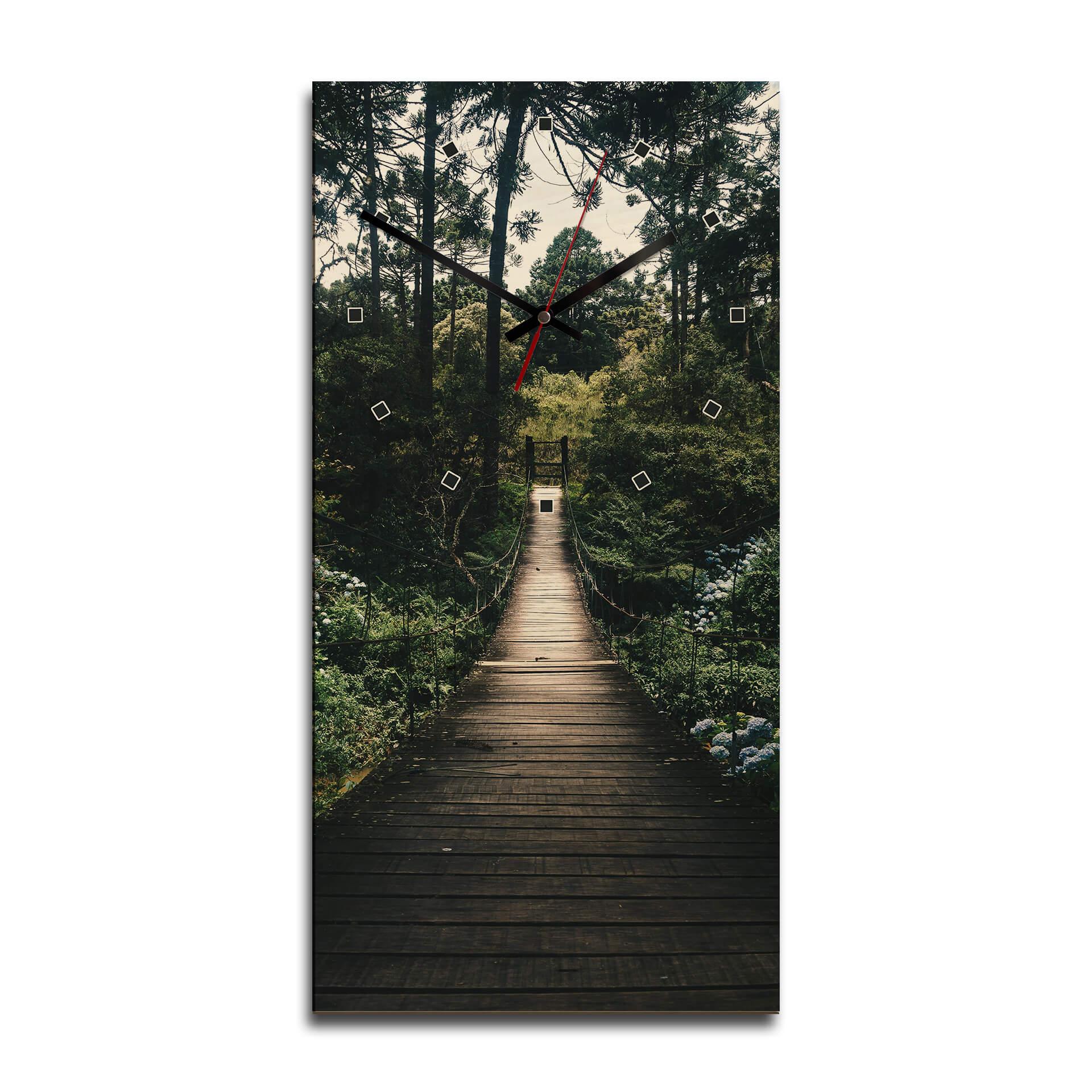 Horloge murale en bois - Sentier forestier