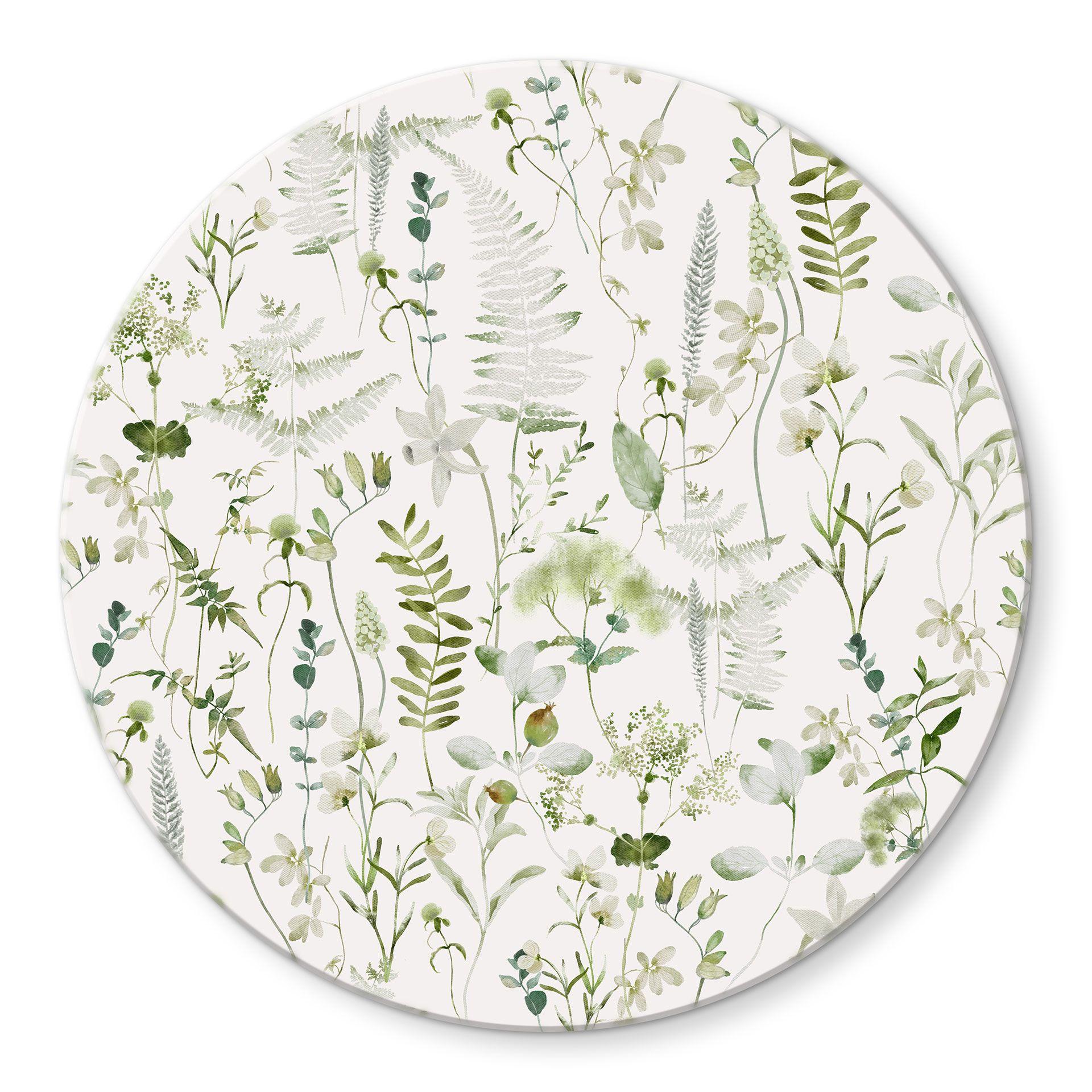 Glasbillede - Urter og vilde blomster - UN Designs