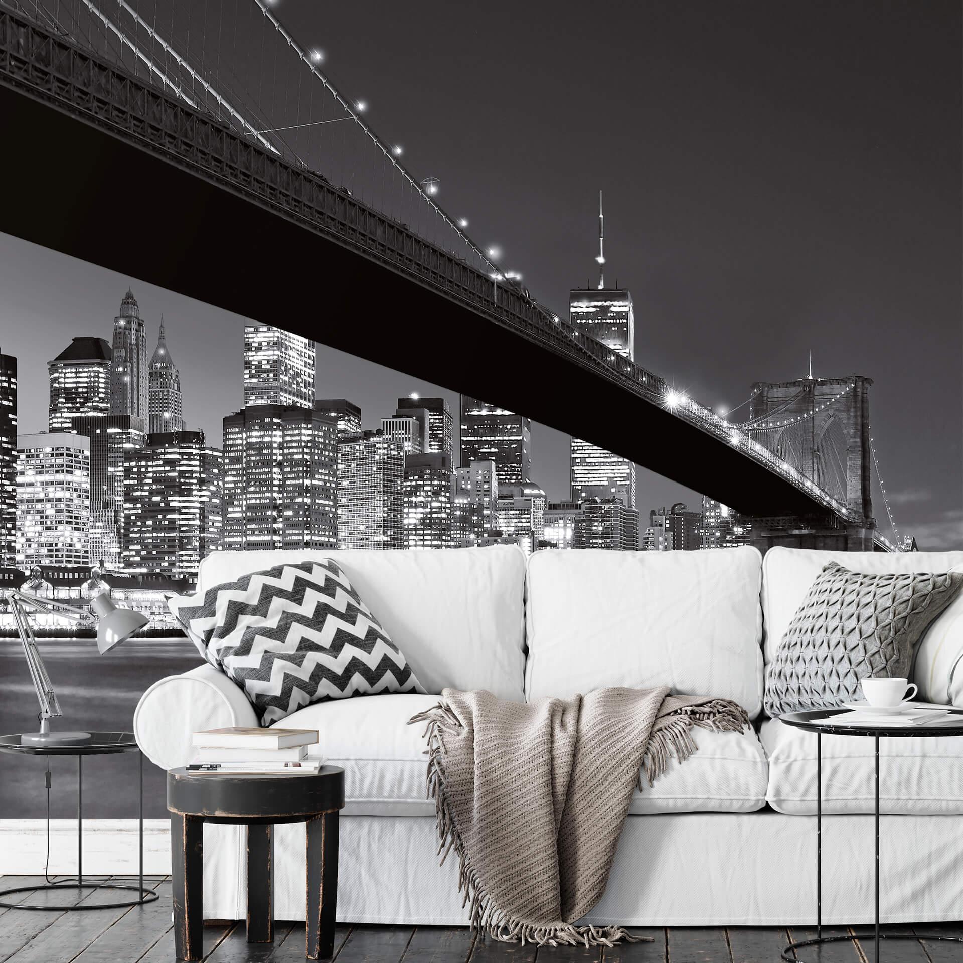 Fotobehang Papierbehang Brooklyn Bridge - 366x254 cm