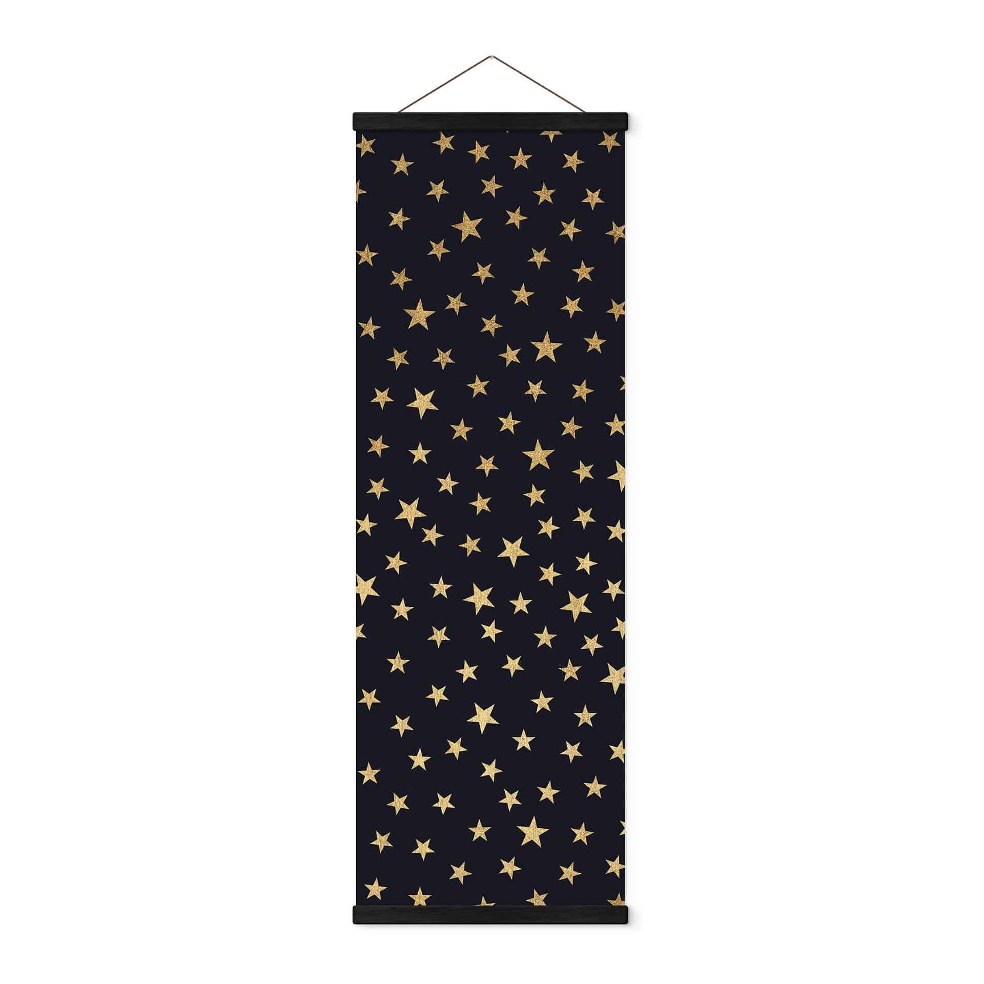 Póster de tela navideño - panorama del cielo estrellado - Kubistika