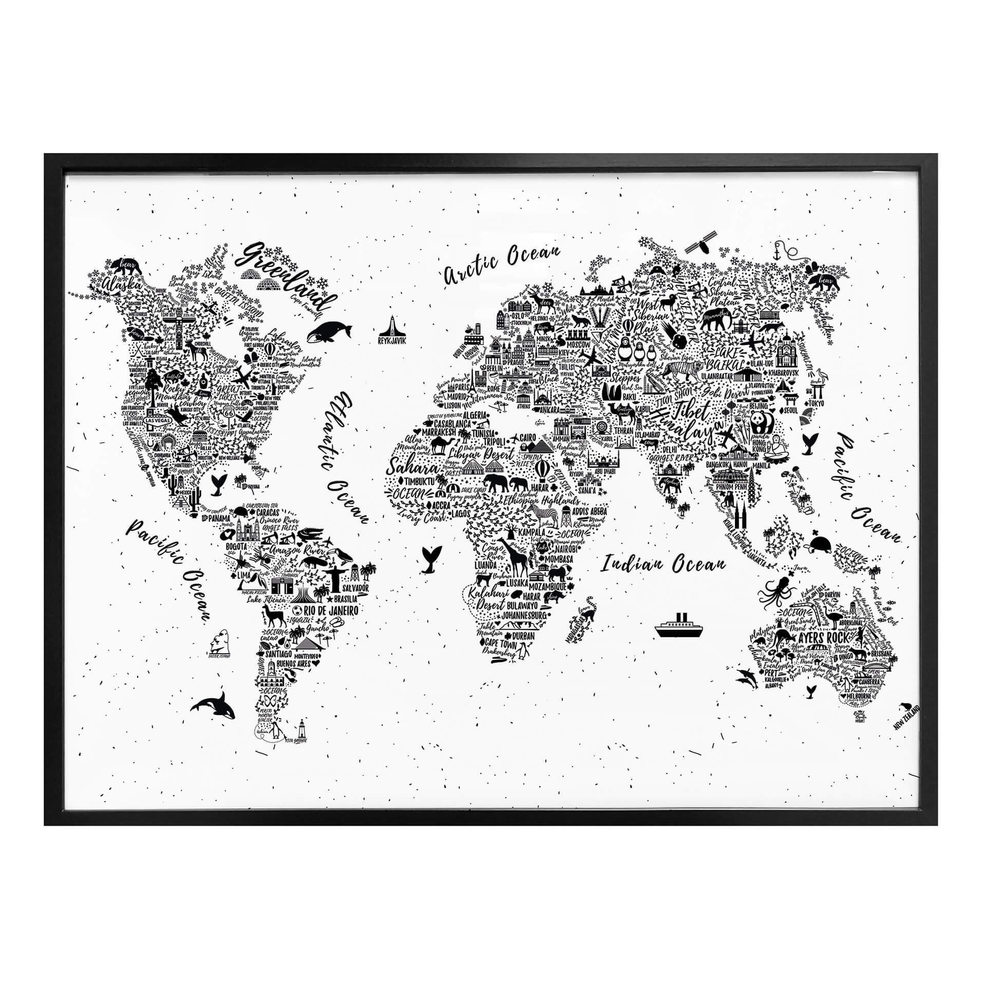 Póster mapamundi - La vuelta al mundo