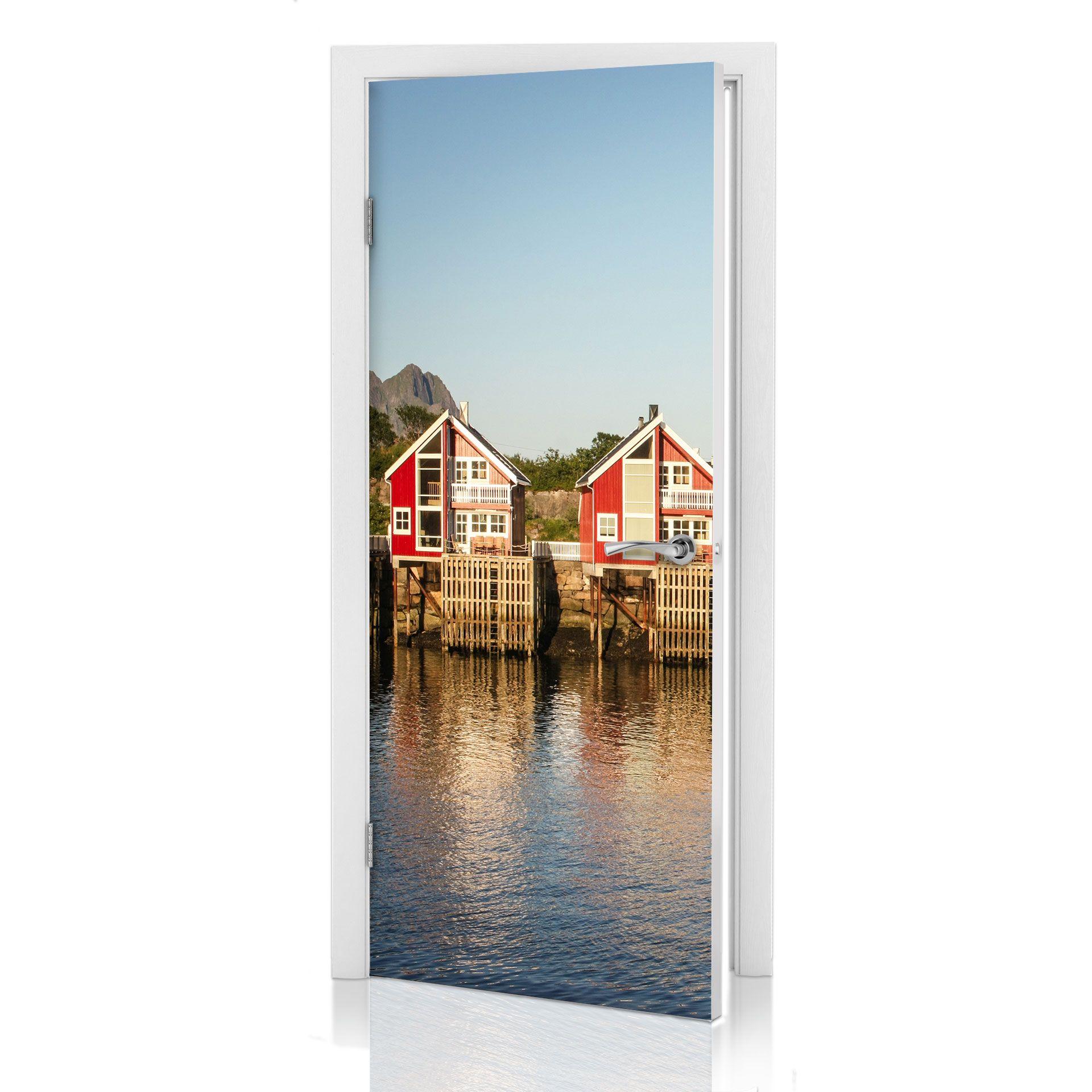 Türdesign Ferienhäuser am Meer 91x200 cm
