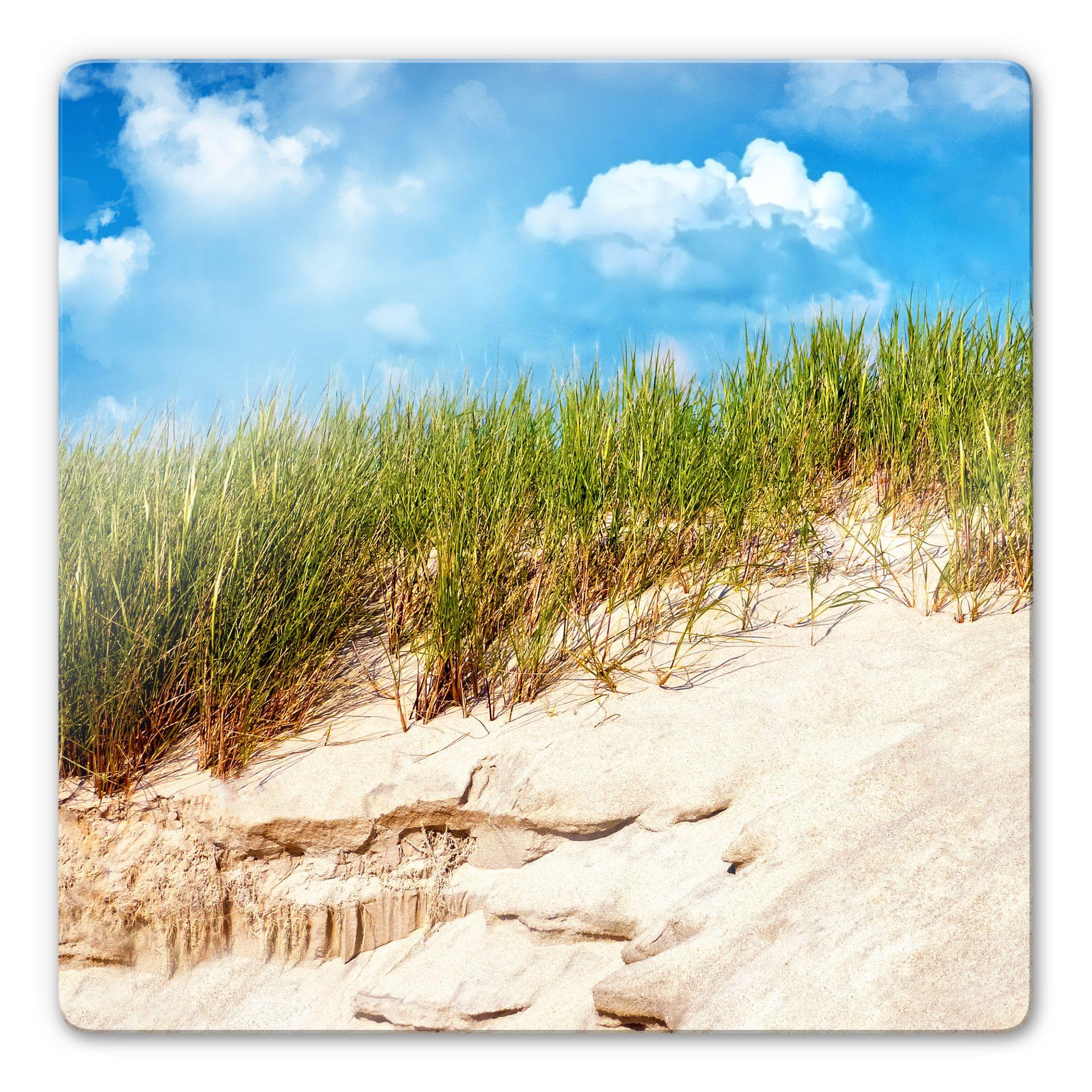 Stampa su vetro Paesaggio con dune sulla costa del Mar Baltico - quadrato
