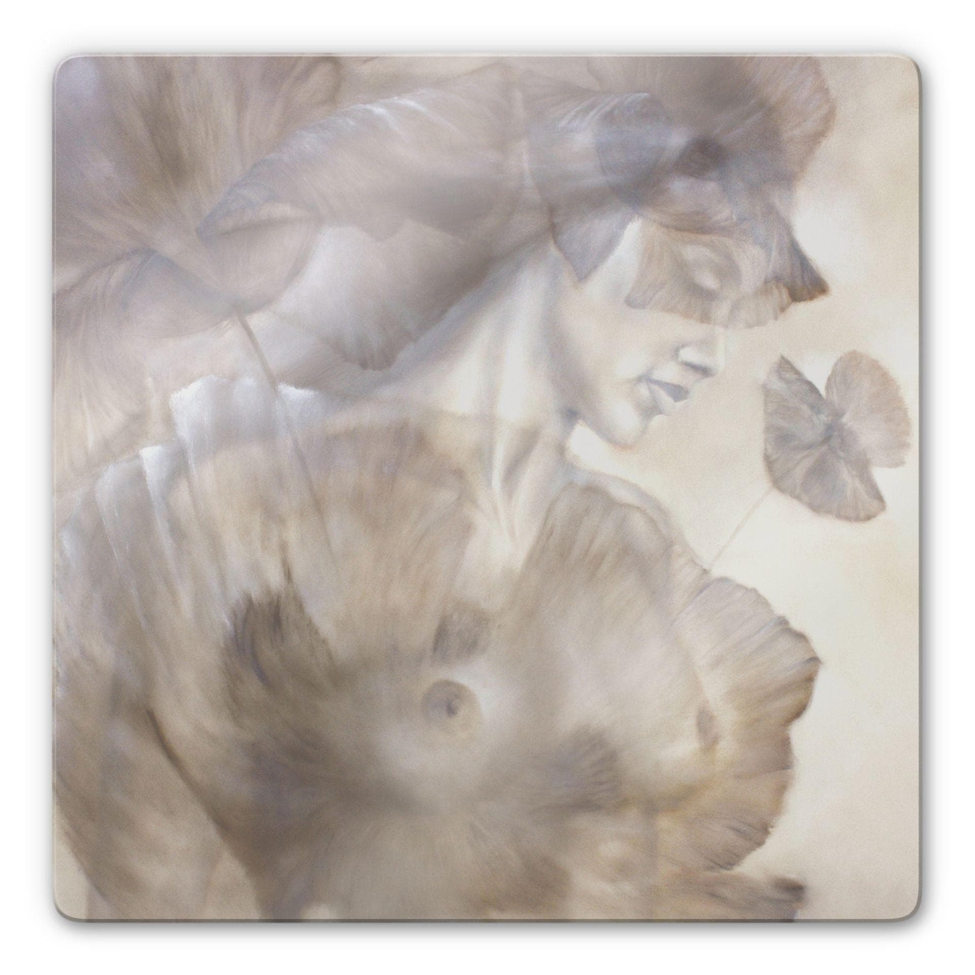 Glasschilderij Schmucker - Naked Poppy