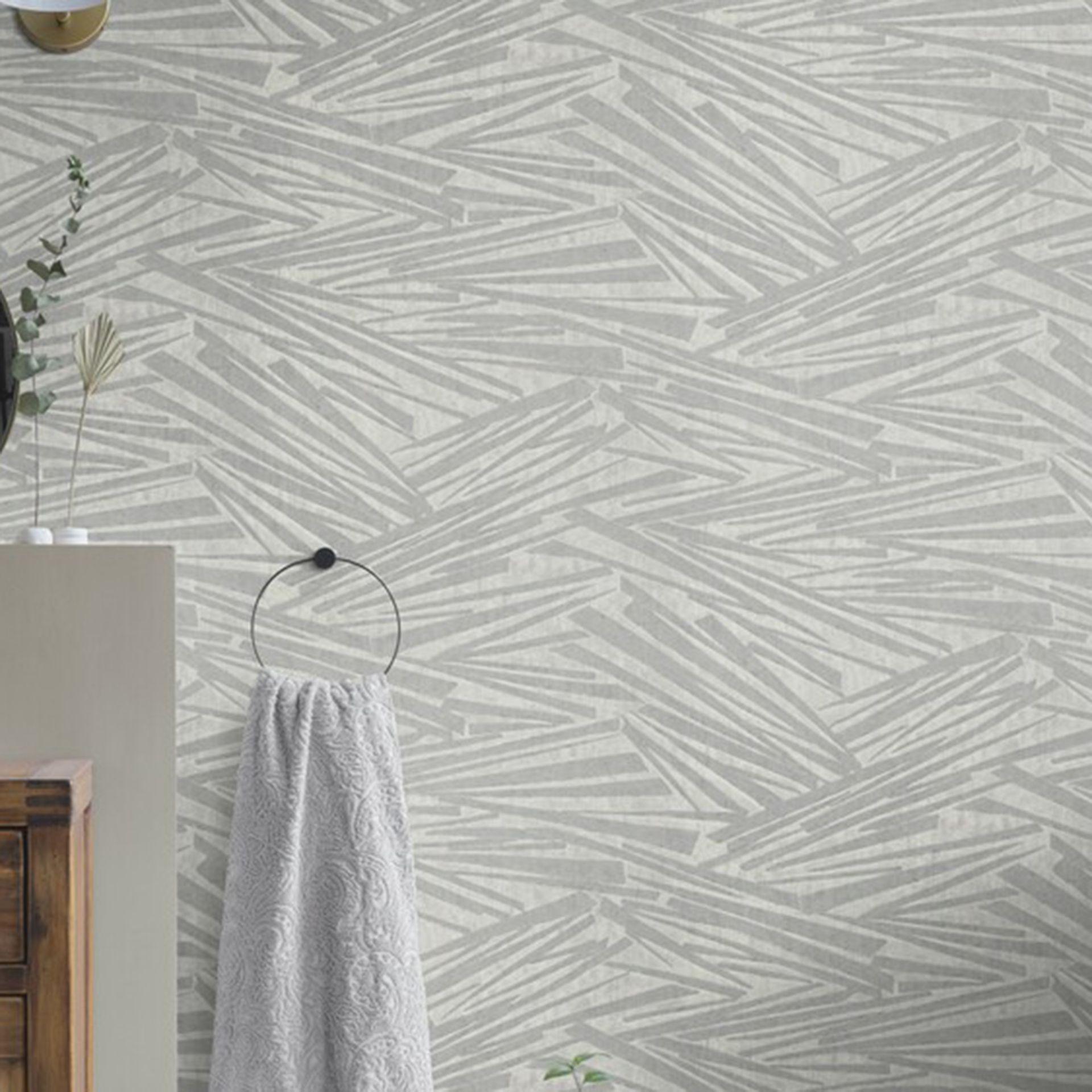 stribet tapet, non-woven tapet Sky Lounge sølvgrå metallic