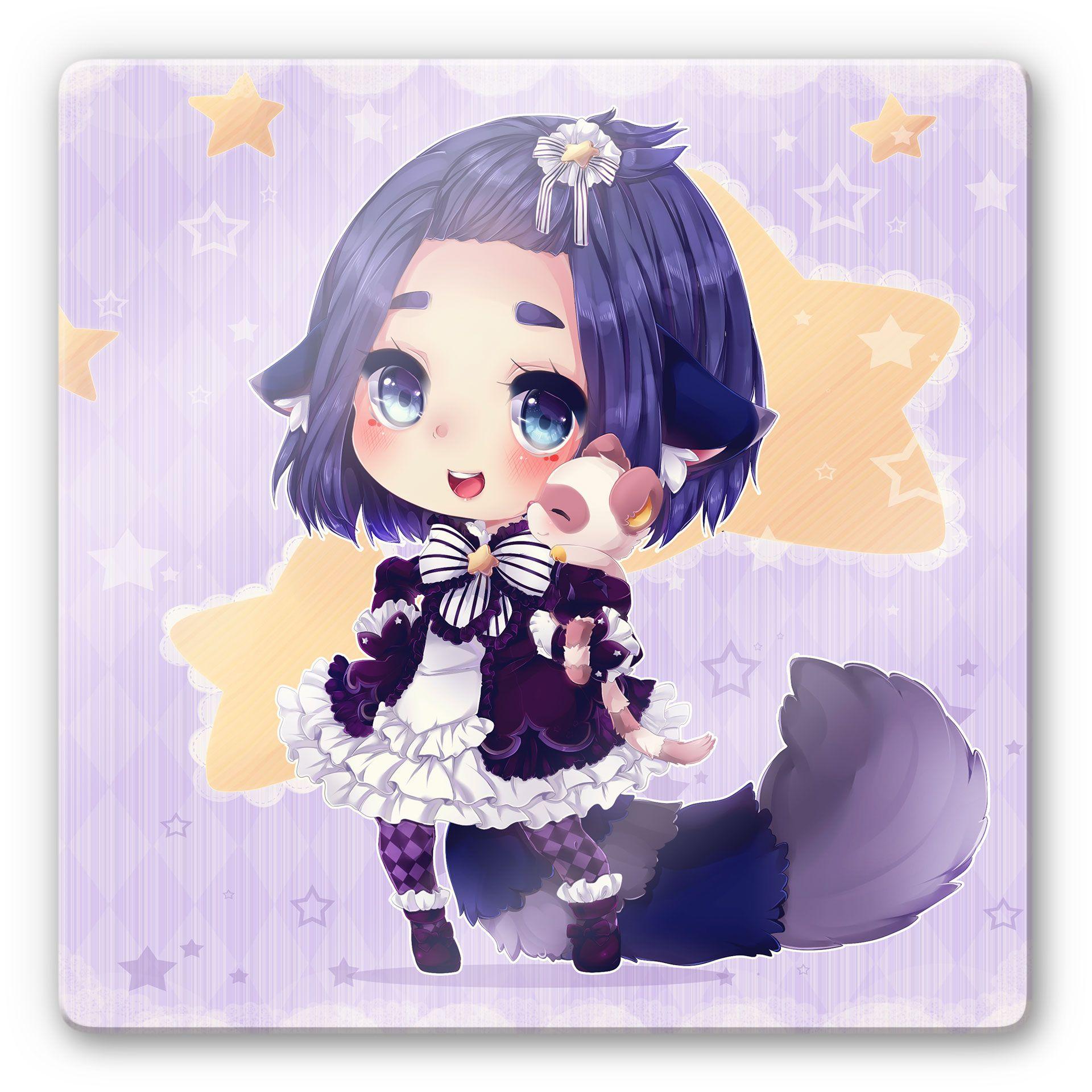 Tableau sur verre La Doll Blanche - Chibi Esther