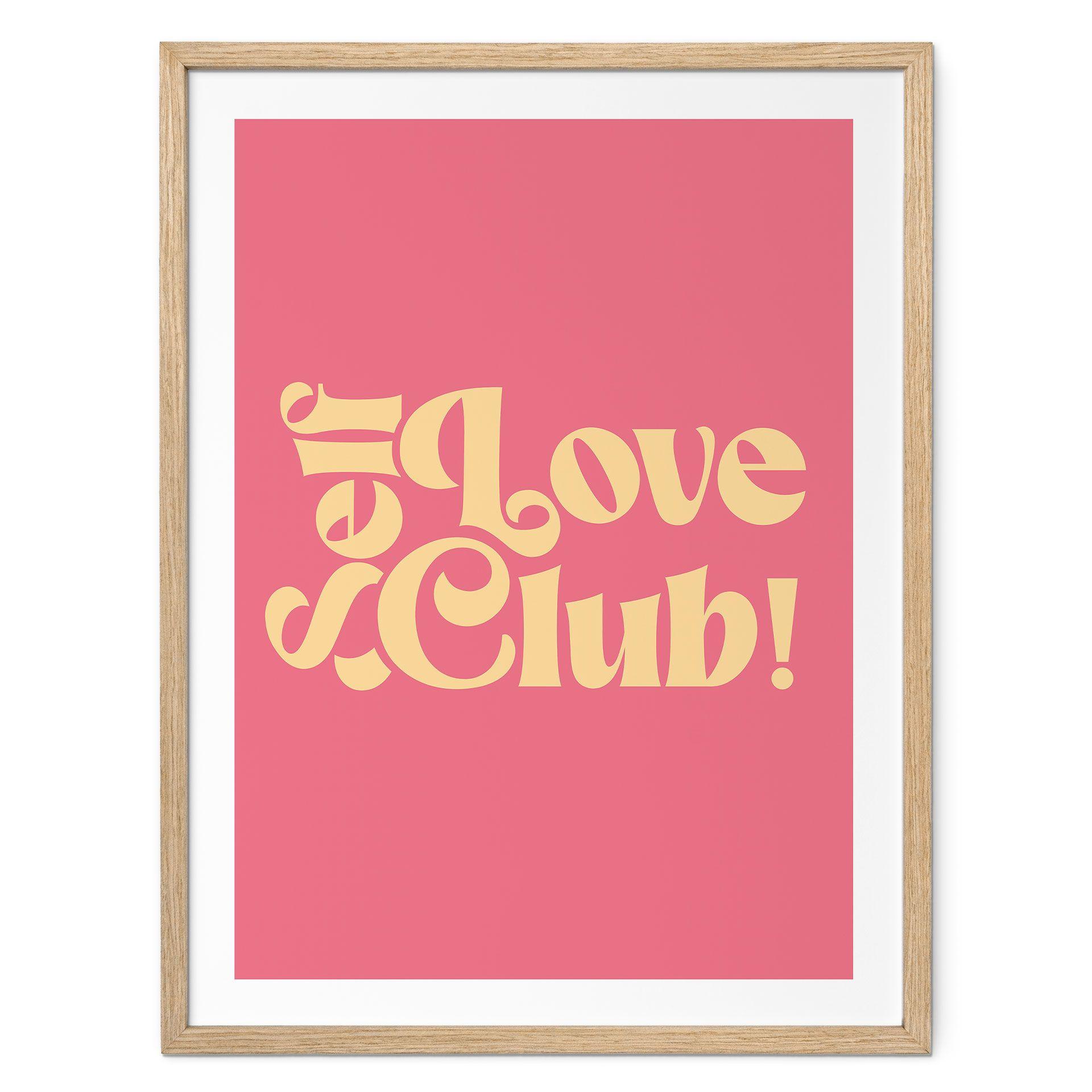 Póster Self Love Club Rosa - Impresiones de Ayleen