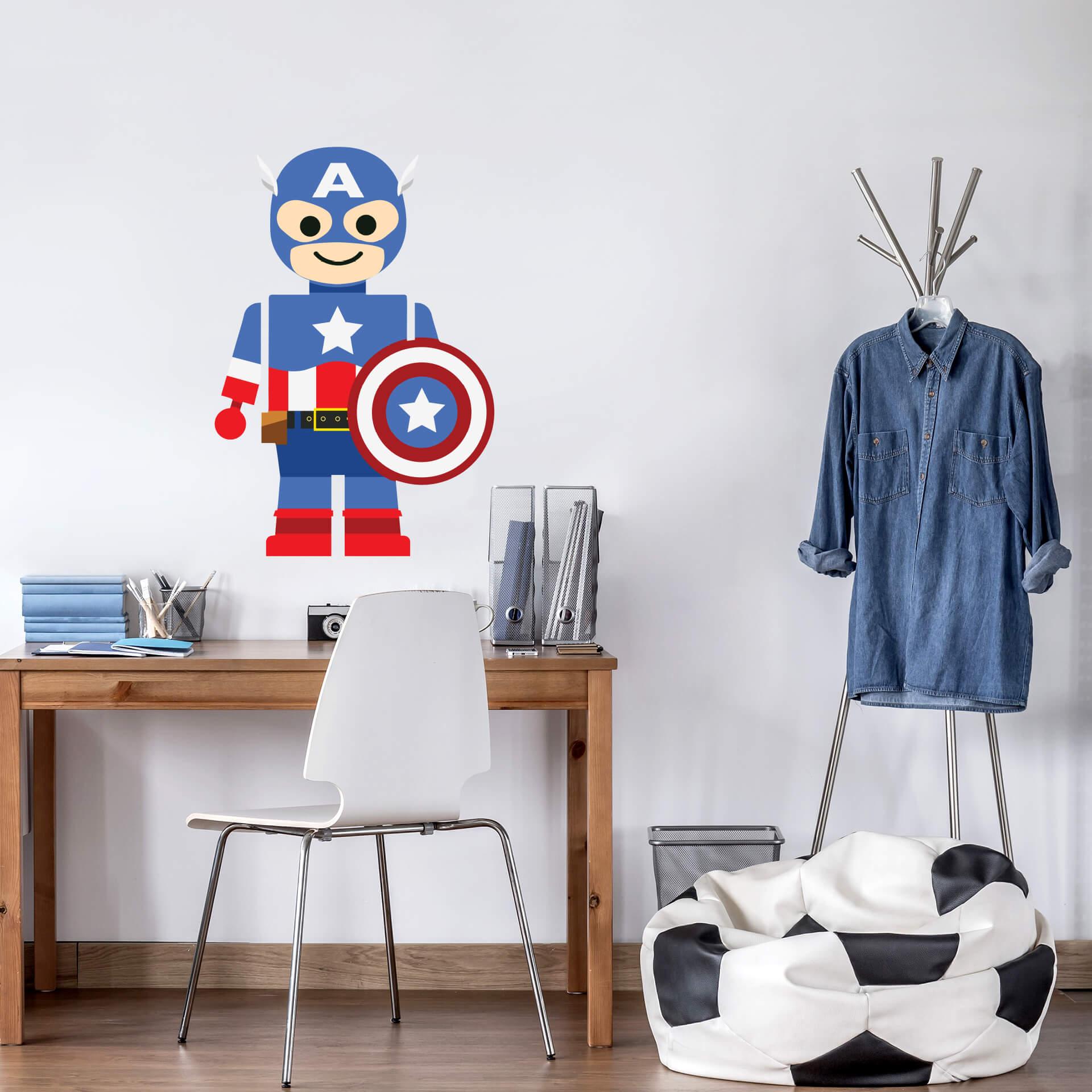Sticker mural Gomes - Captain America