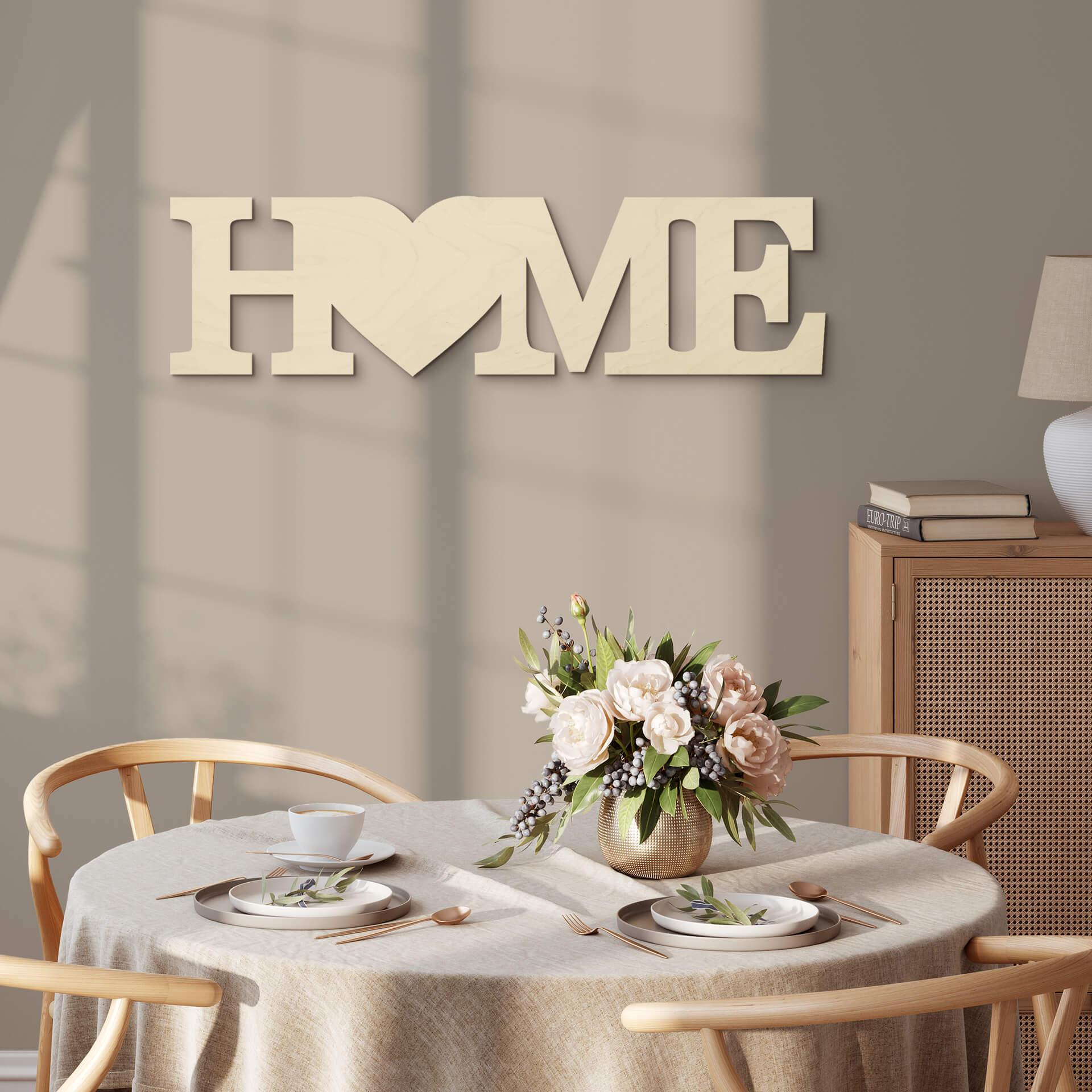 Træbogstaver - Home-heart