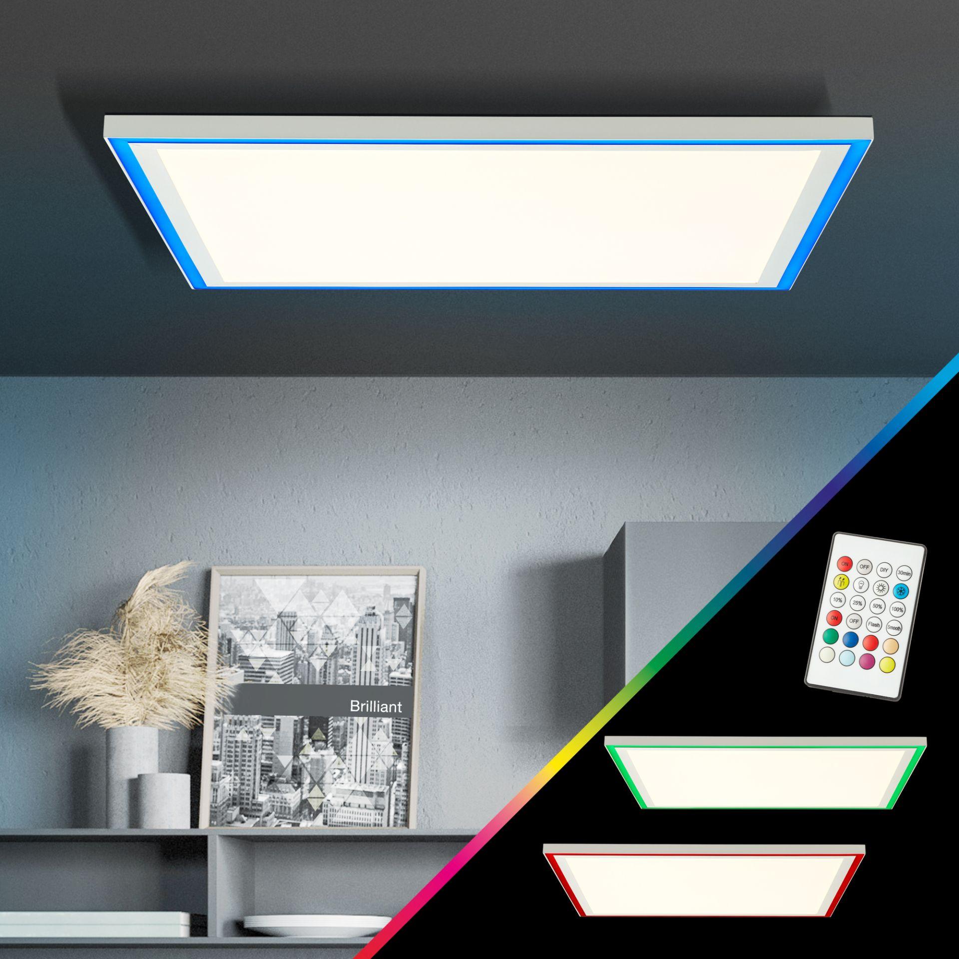 Deckenleuchte Klaas, weiß, 5 x 60 cm, Metall LED Panel, dimmbar