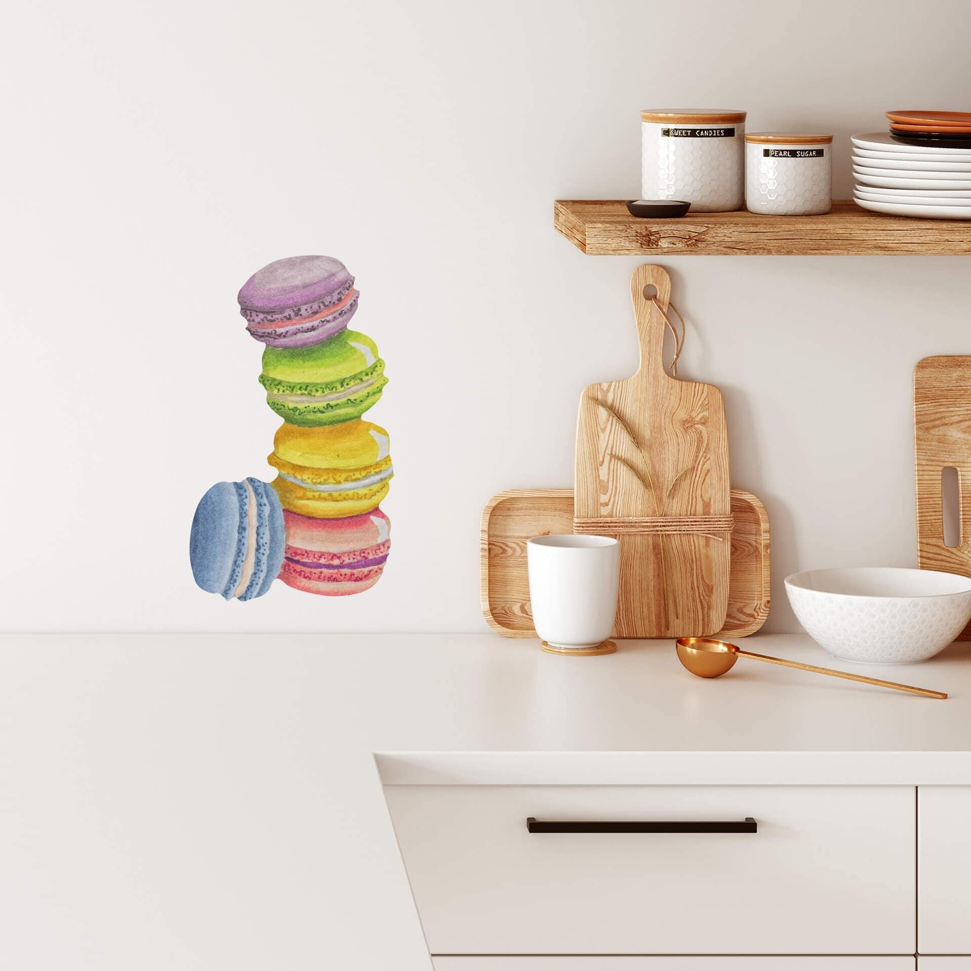 Muursticker Sweet Macarons