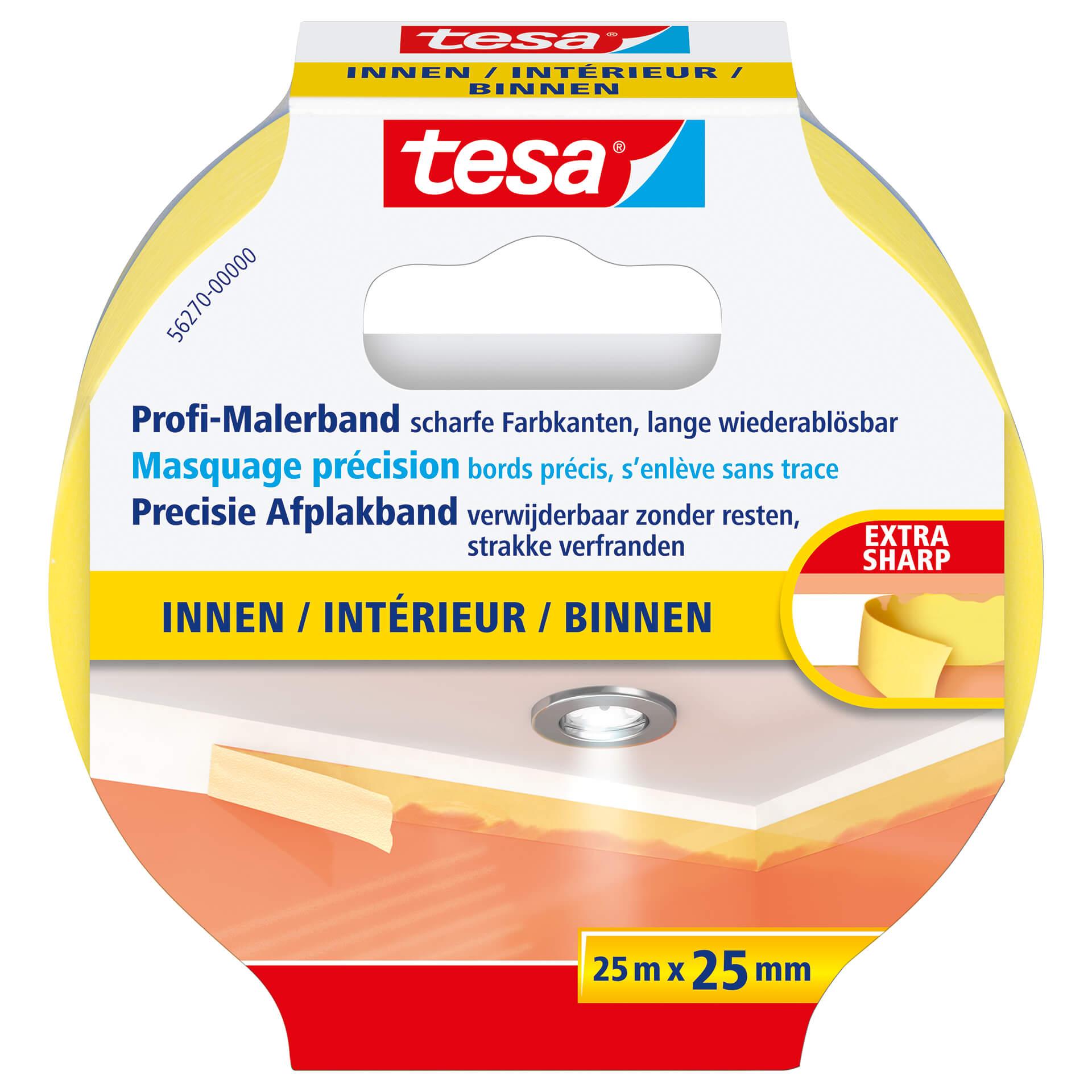Tesa® Professionel maletape indendørs, 25m x 25mm