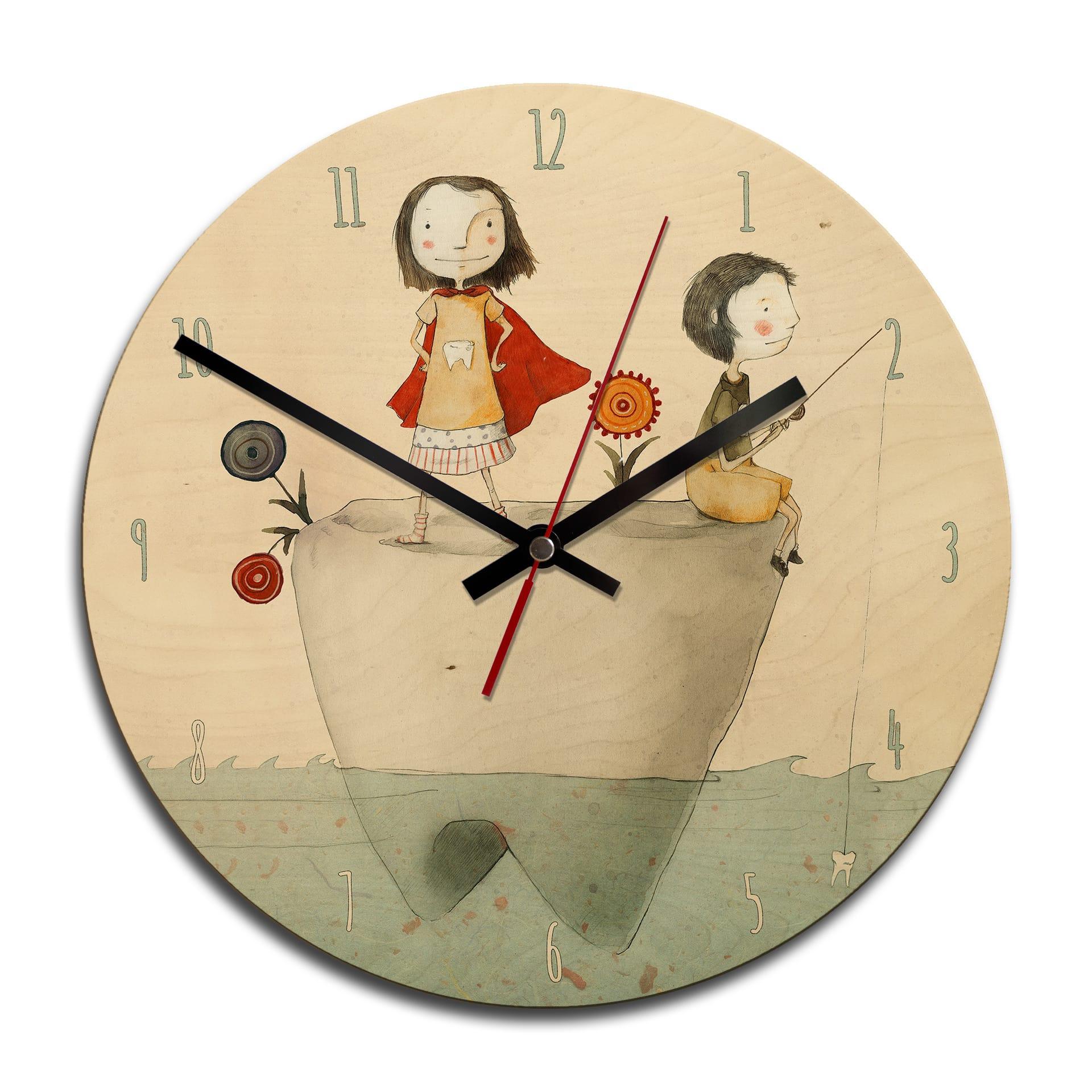 Horloge murale en bois - Loske - Dent
