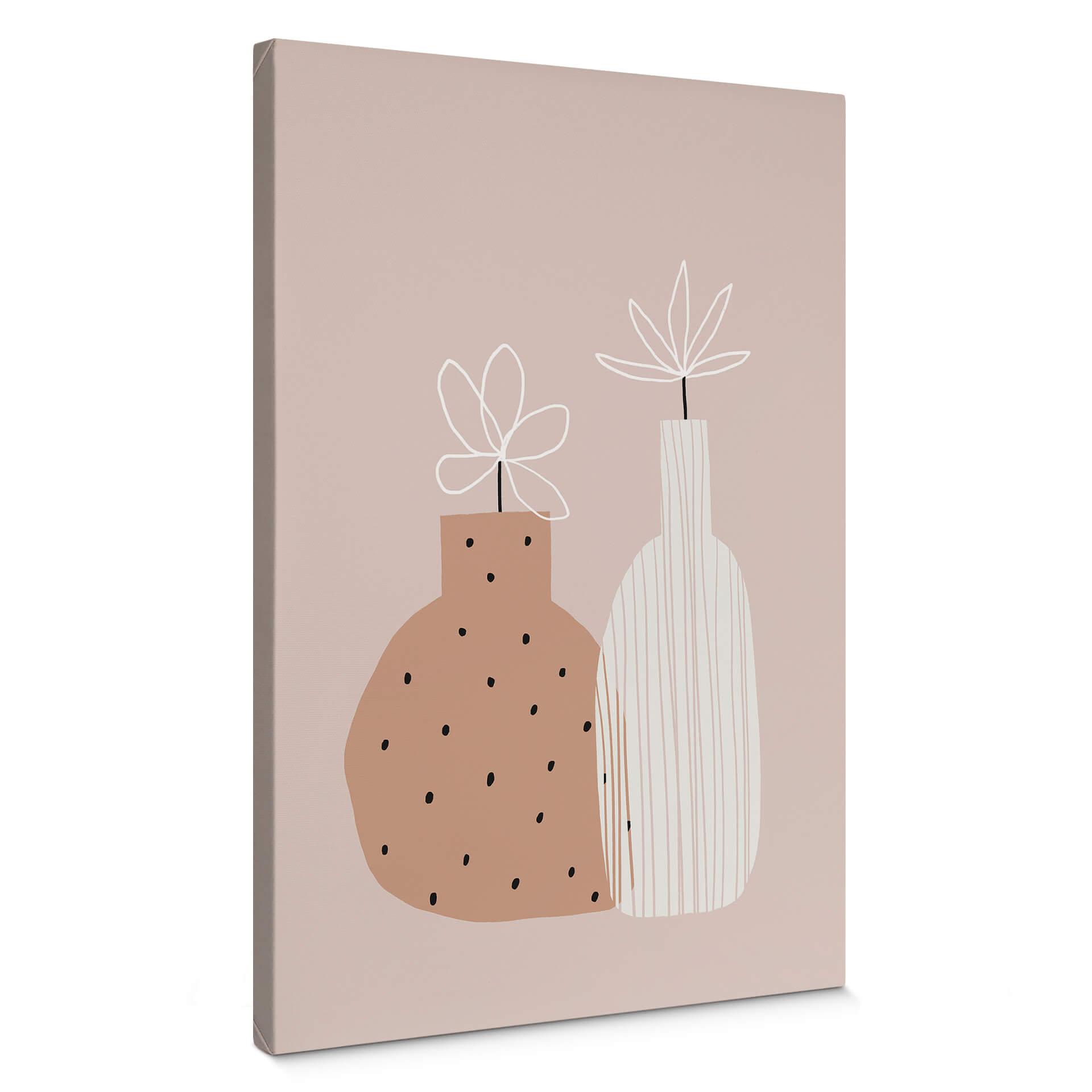 Lienzo uplusmestudio - Flores pequeñas en un jarrón