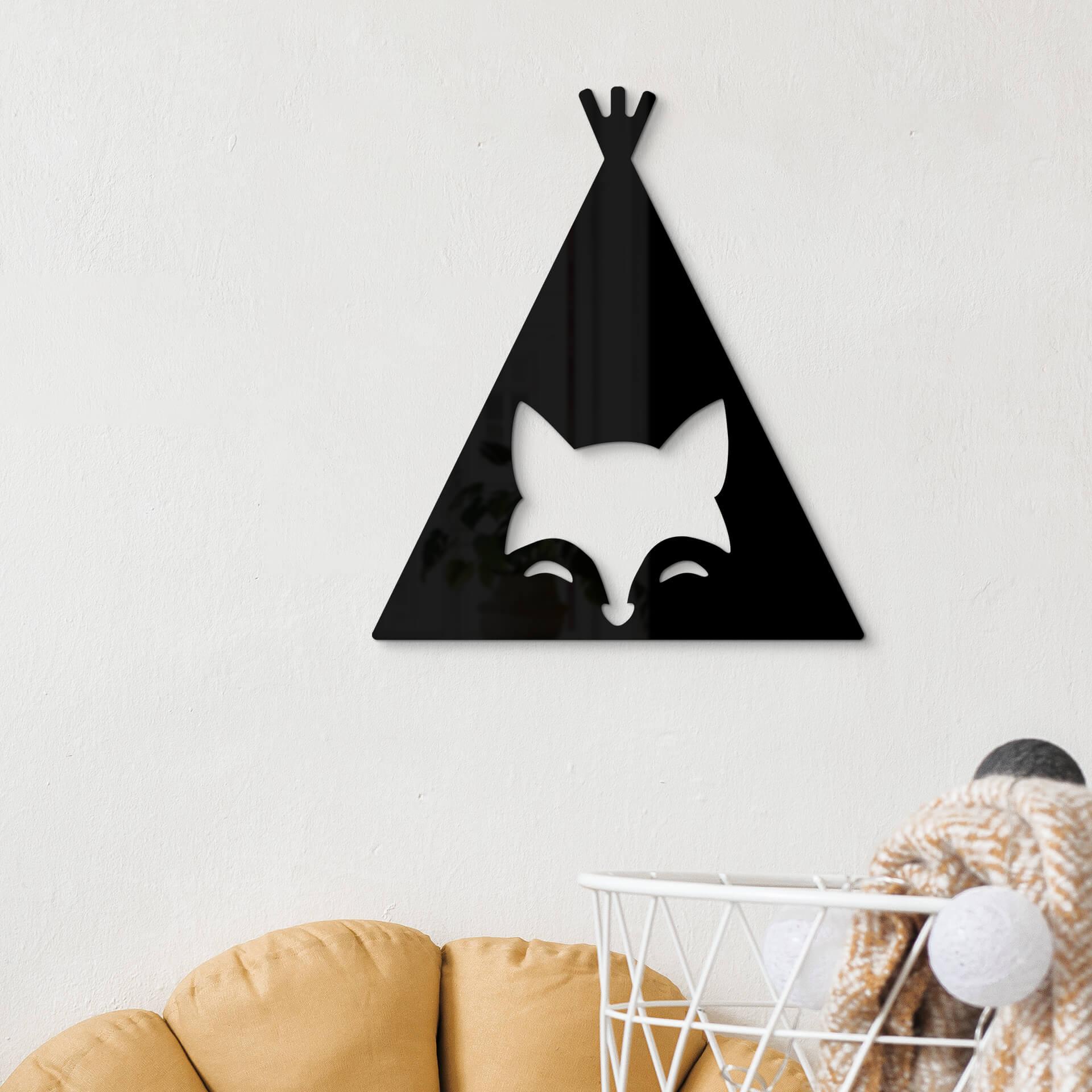 Decoración acrílica tipi - zorro