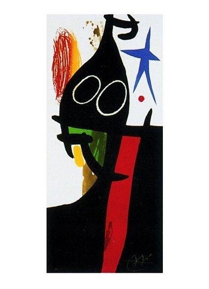Plakat The Saracen With The Blue Star Kunsttryk, Joan Miró (60 x 80 cm)
