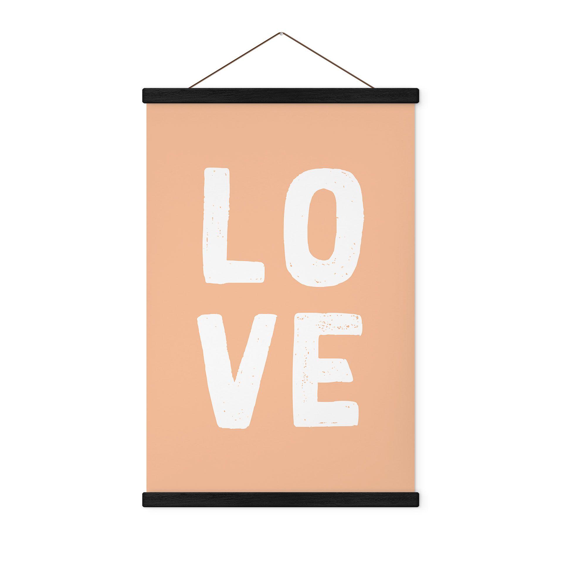 Póster de tela Love letters Peach