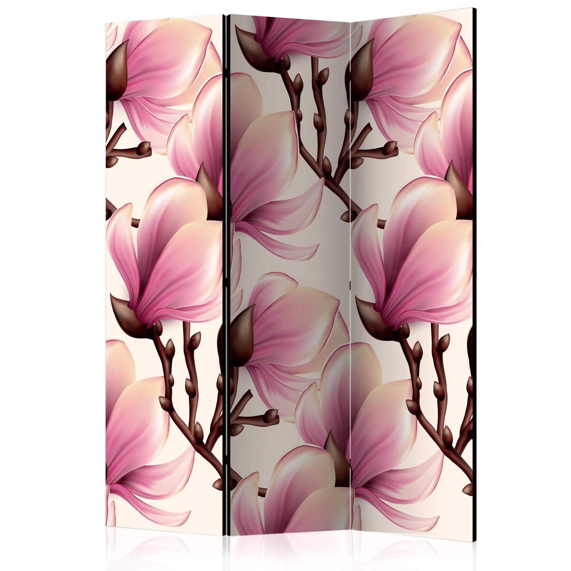 Skærmvæg - Magnolier i blomst, 3-delt