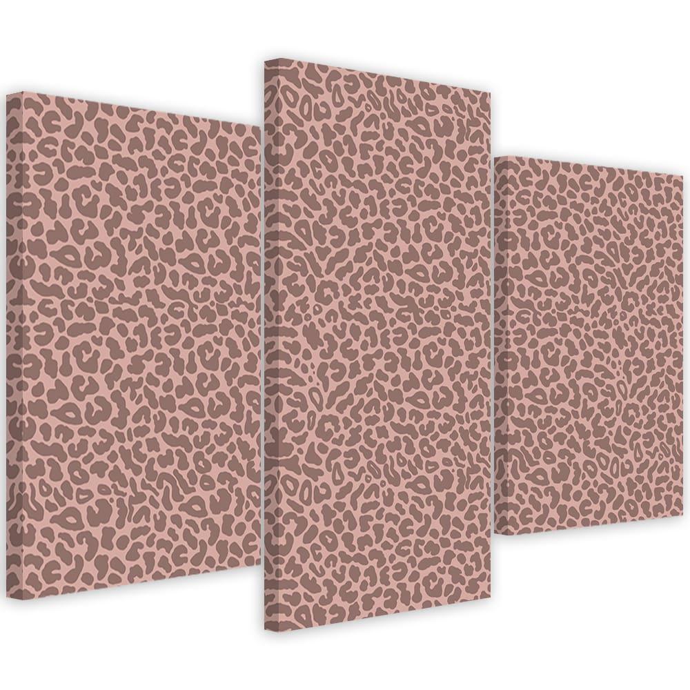 3 stykke lærredsprint, Leopard Leopard Pels Patches Mønster