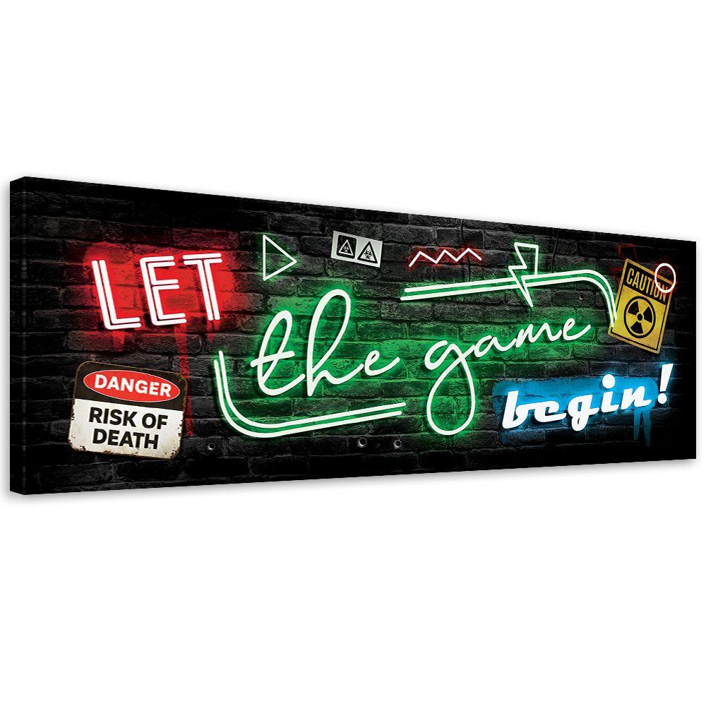 Canvasbillede, neon til gamere