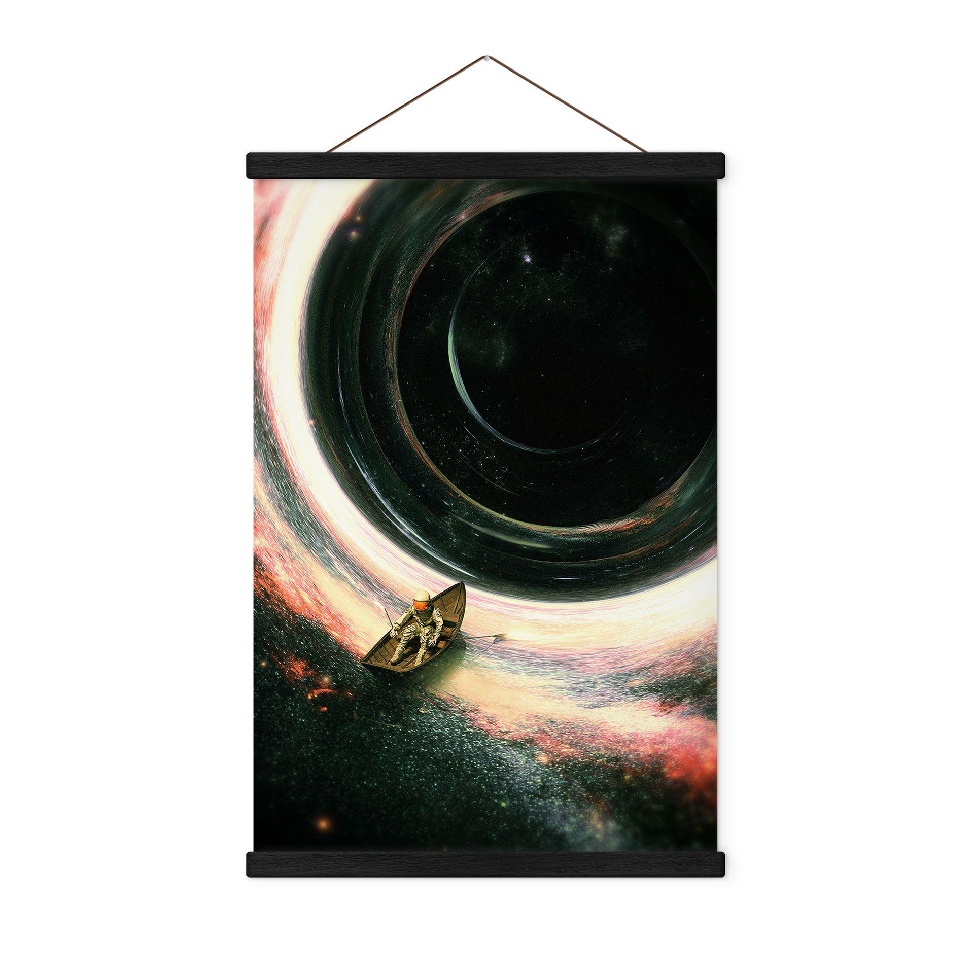 Póster de tela espacial: Astronauta en un barco - Nicebleed
