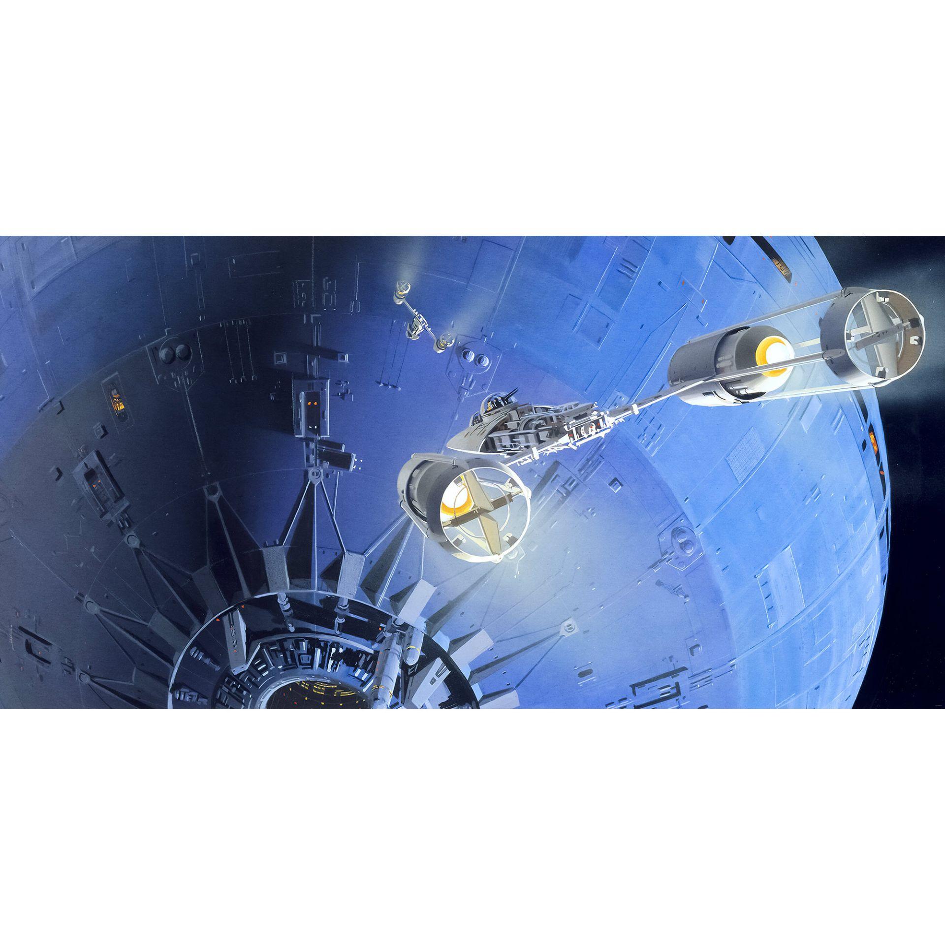 Vlies Fototapete - Star Wars Classic RMQ Death Star Assault - 500 x 250 cm