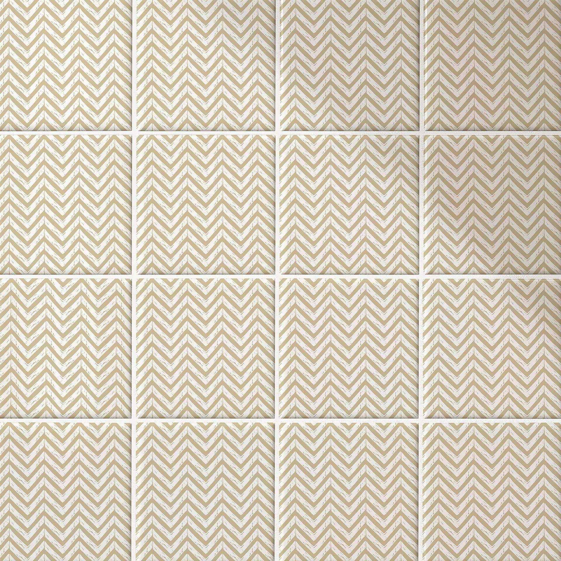 Azulejos Adhesivos Boho - espiga capuchino - lote de 12