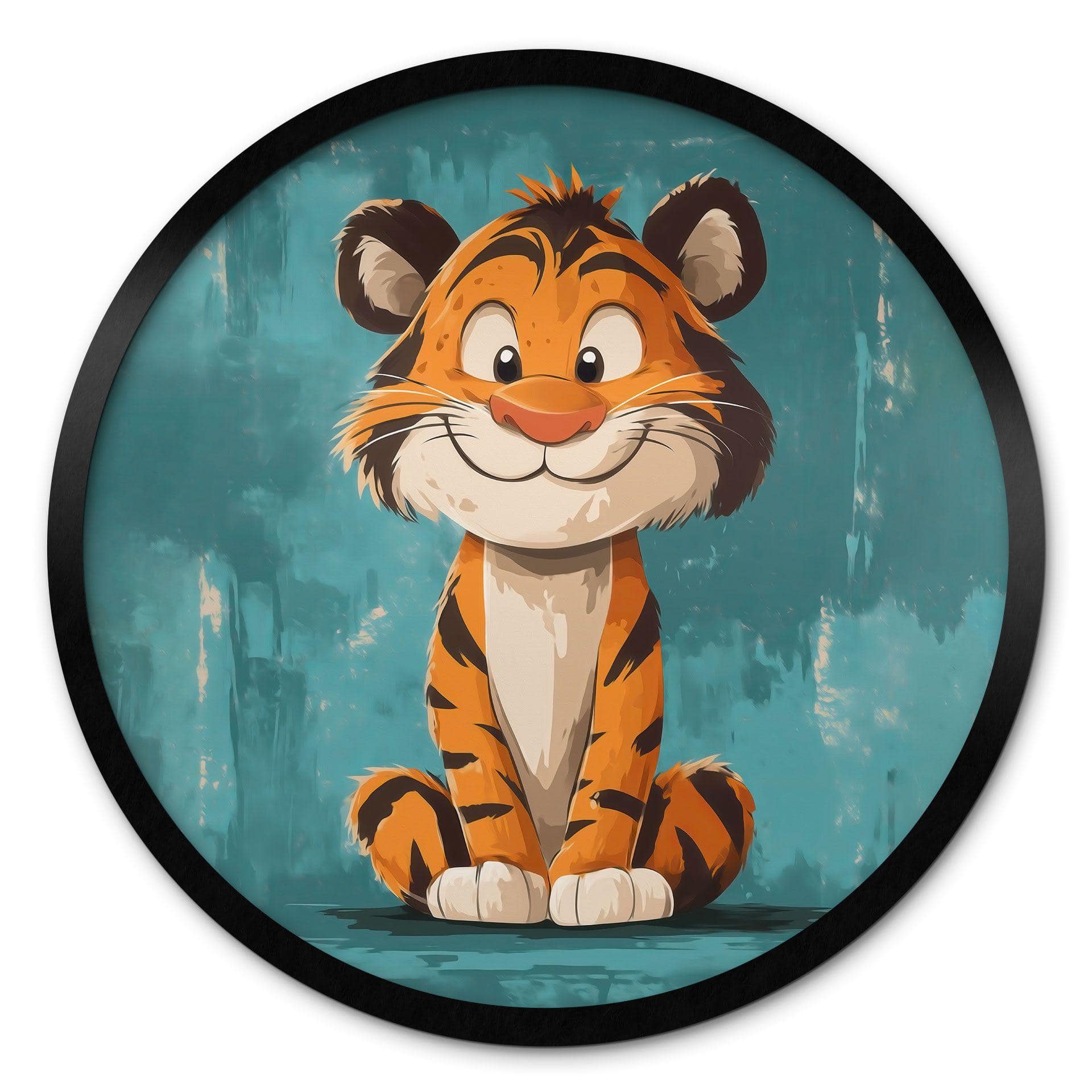 Póster Cachorro de tigre feliz - Magnusson - Redondo