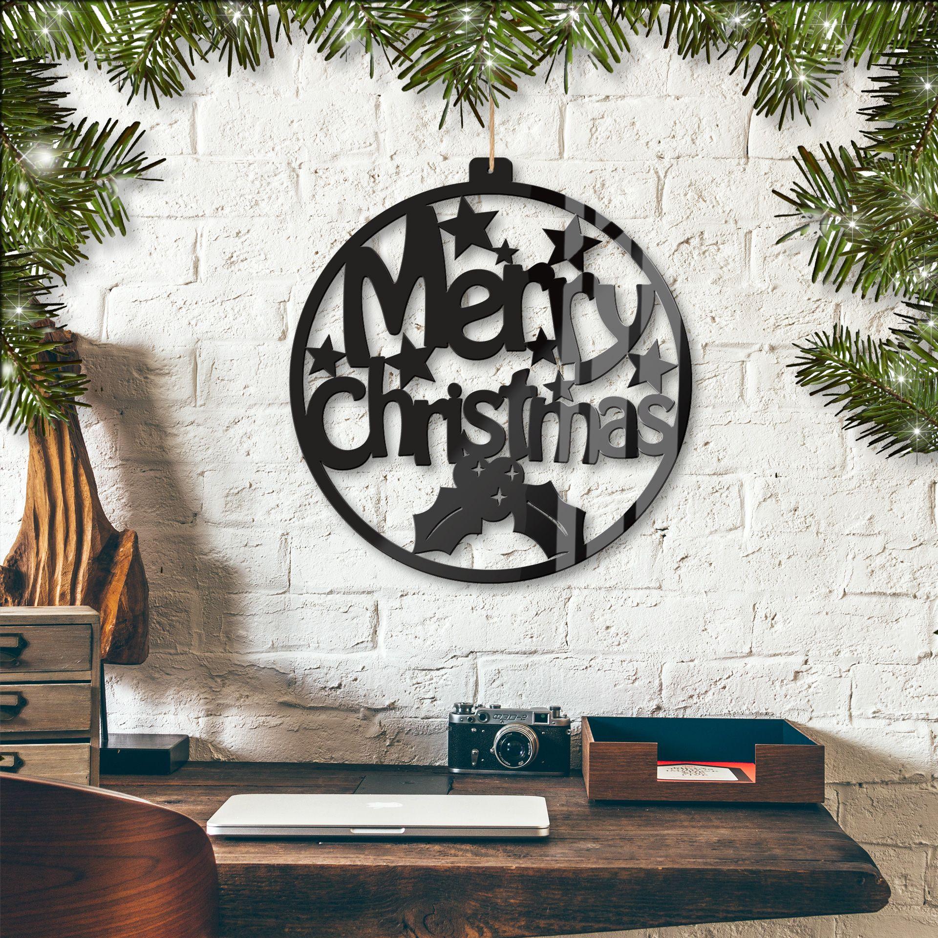 Decoración acrílica Feliz Navidad