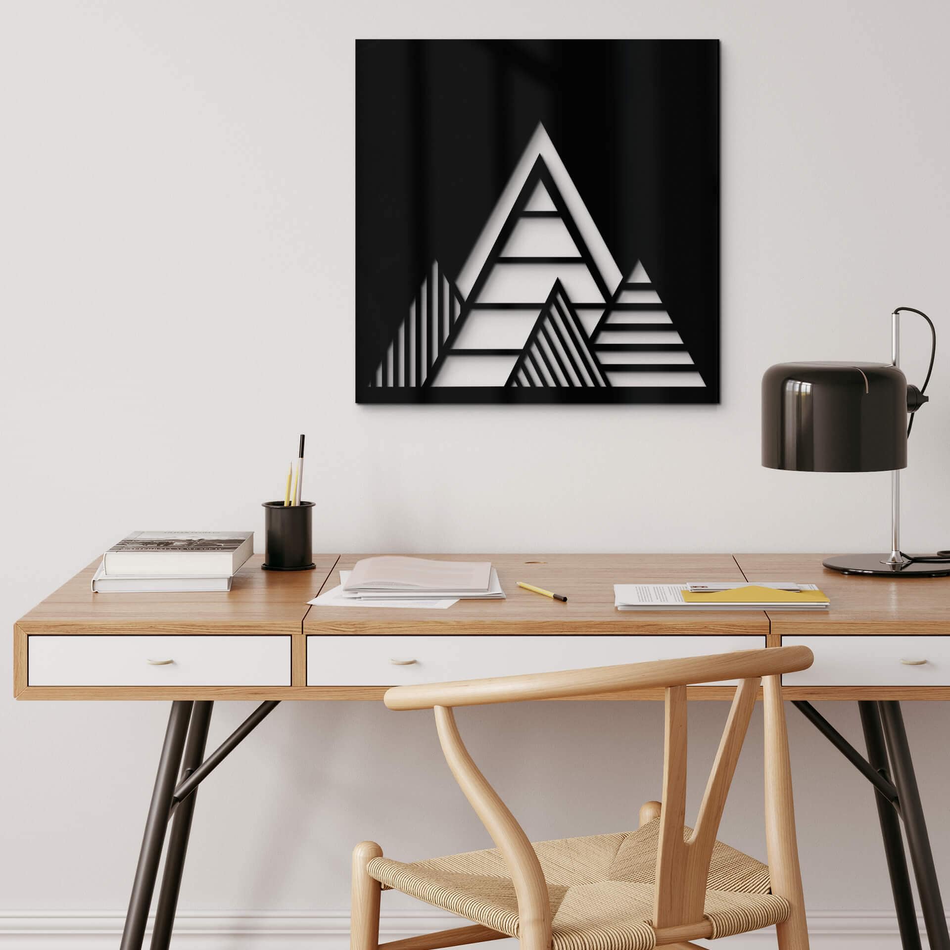 Decoración acrílica Montañas geométricas