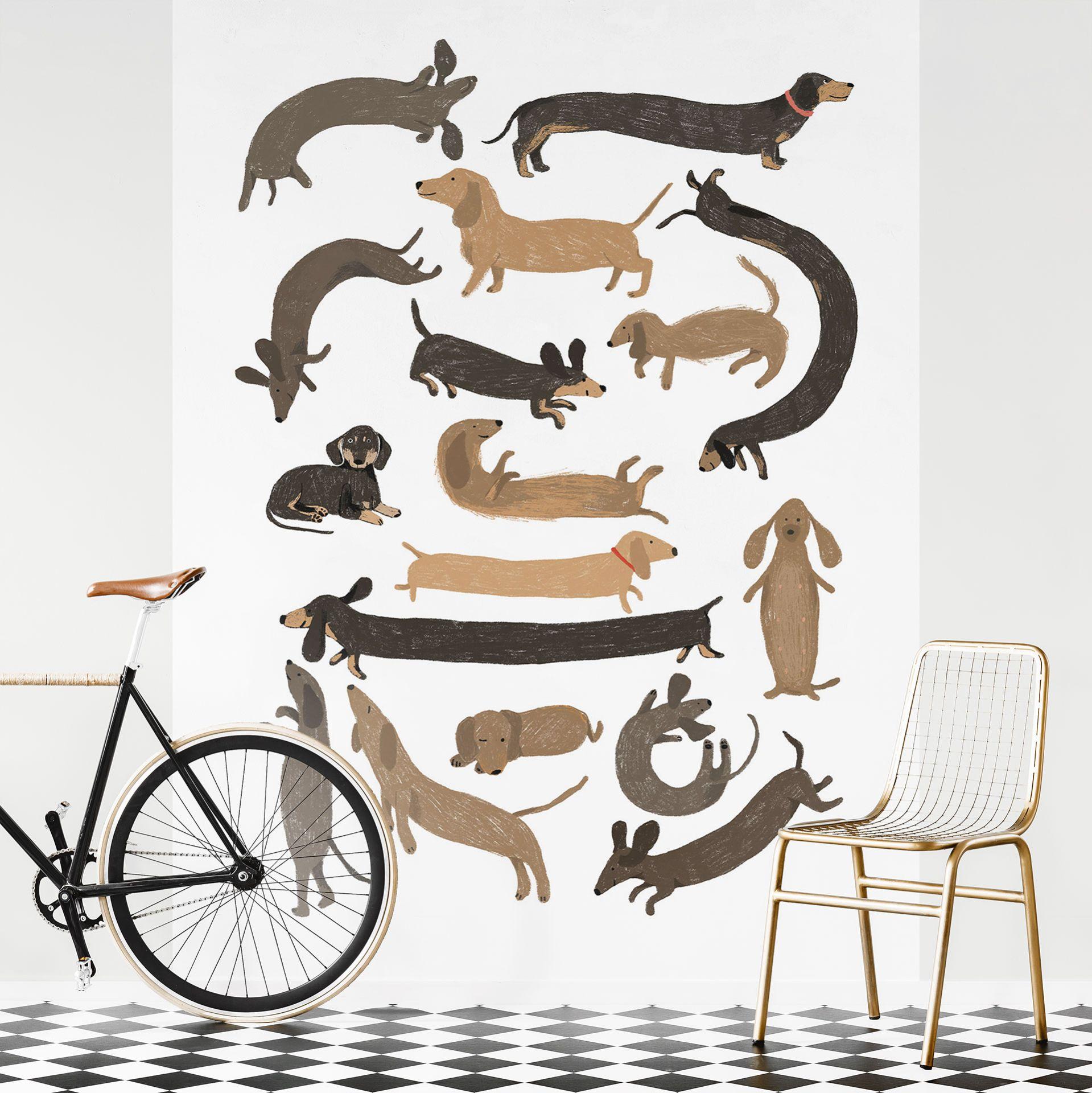 Fototapet Legende gravhunde - Illustration af hund - Melin