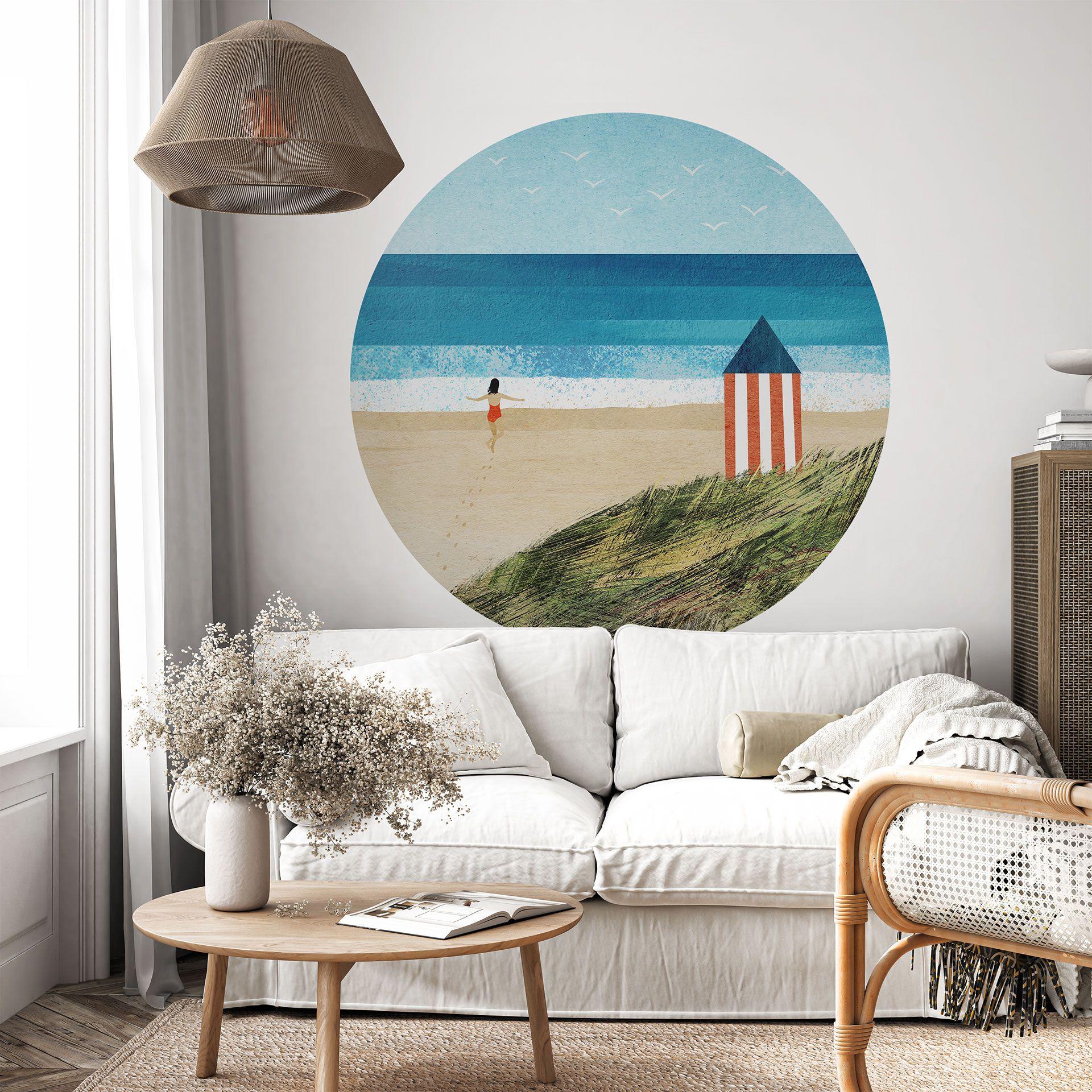 Vinilo decorativo vacaciones junto al mar con vista a las dunas - Rivers - Redondo