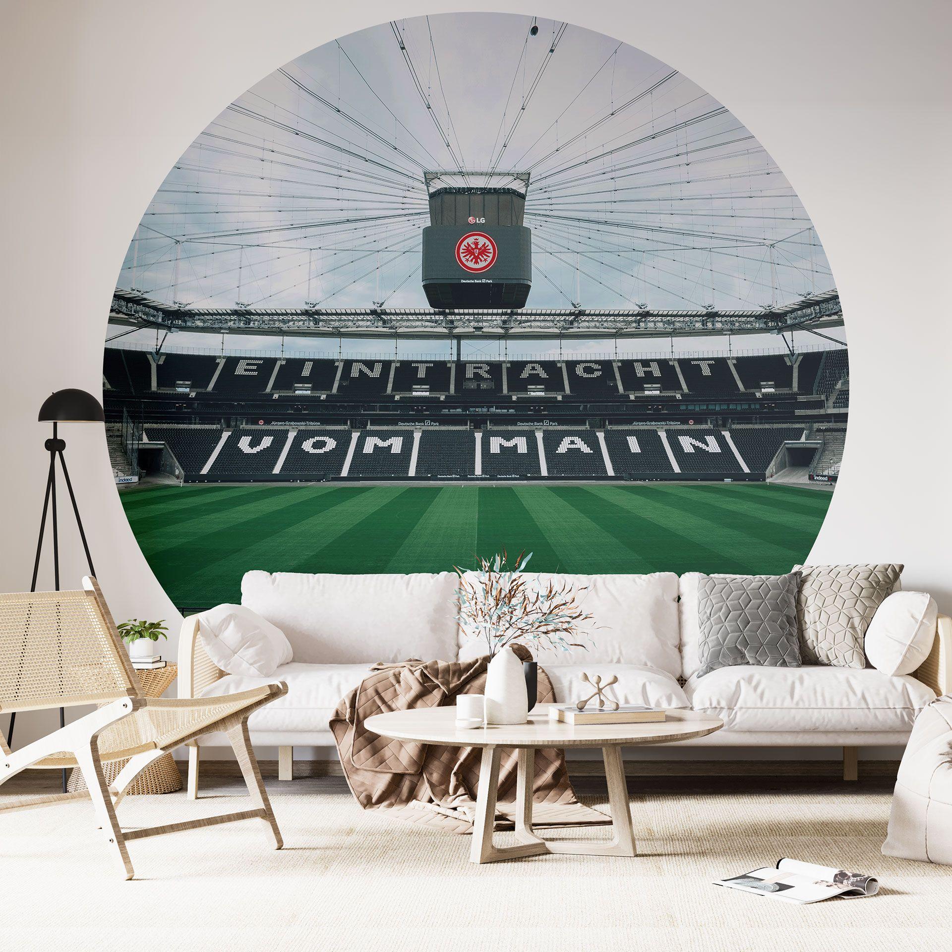 Tapet cirkel Eintracht Frankfurt - Stadion Tribunen - vliesetapet/selvklæbende non-woven tapet