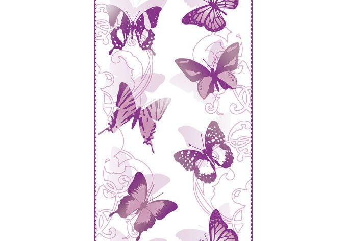 Livingwalls dekorations bannere pop.up, violet, hvid