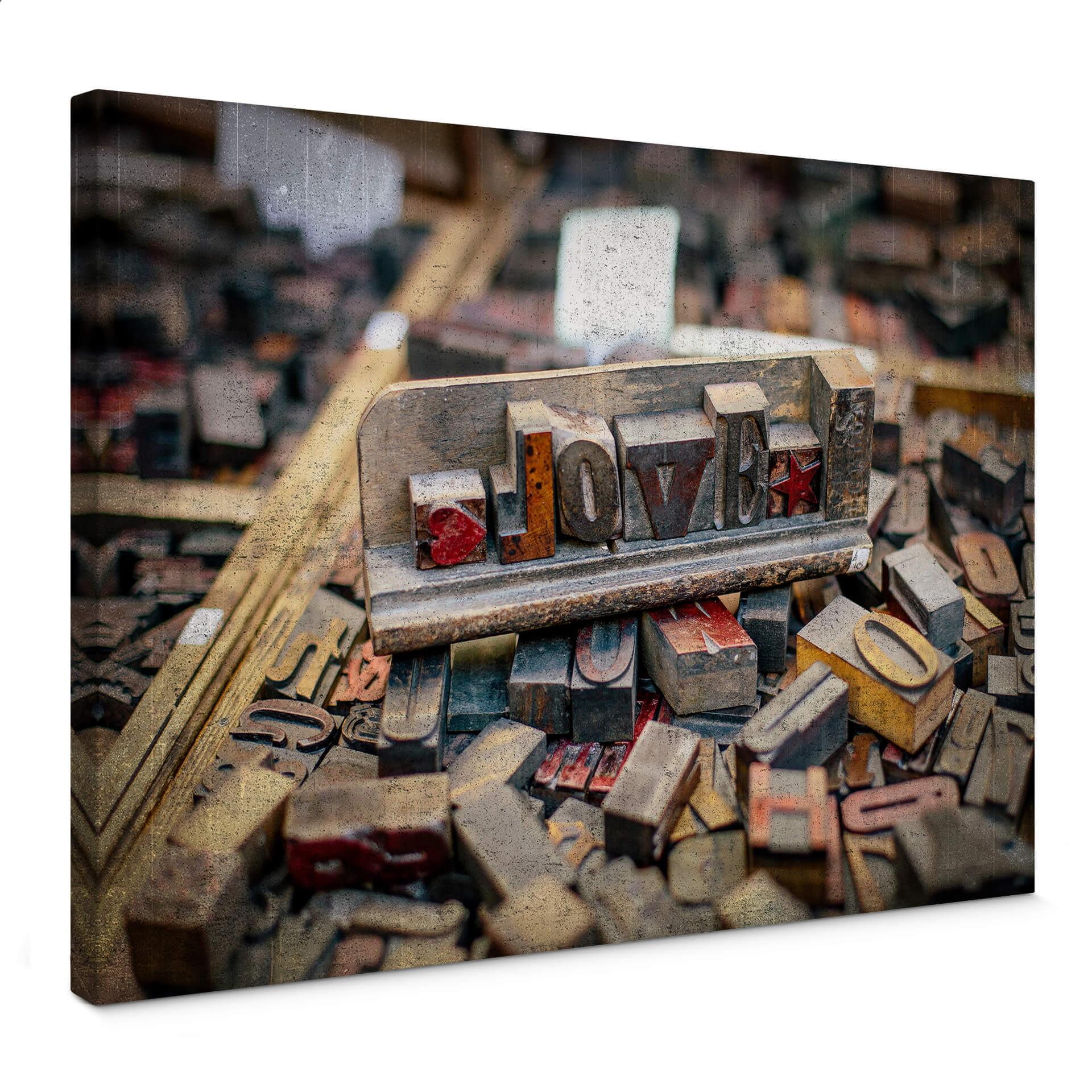 Tableau sur toile Lettres d'imprimerie